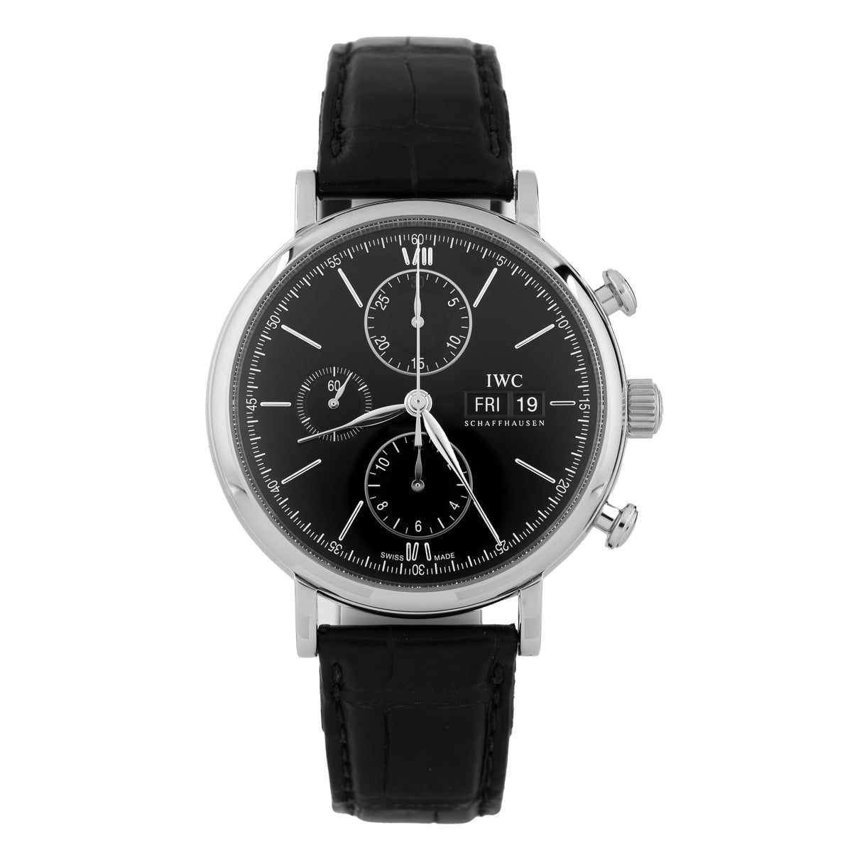 IWC Portofino Chronograph Stainless Steel Black Dial 42mm IW391029