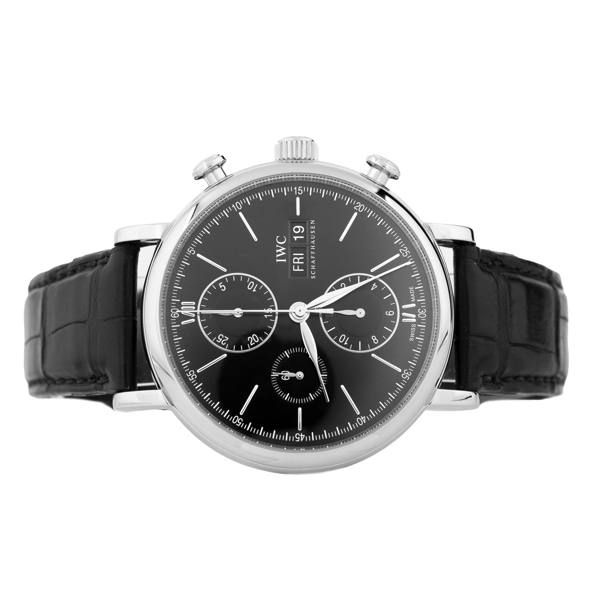 IWC Portofino Chronograph Stainless Steel Black Dial 42mm IW391029