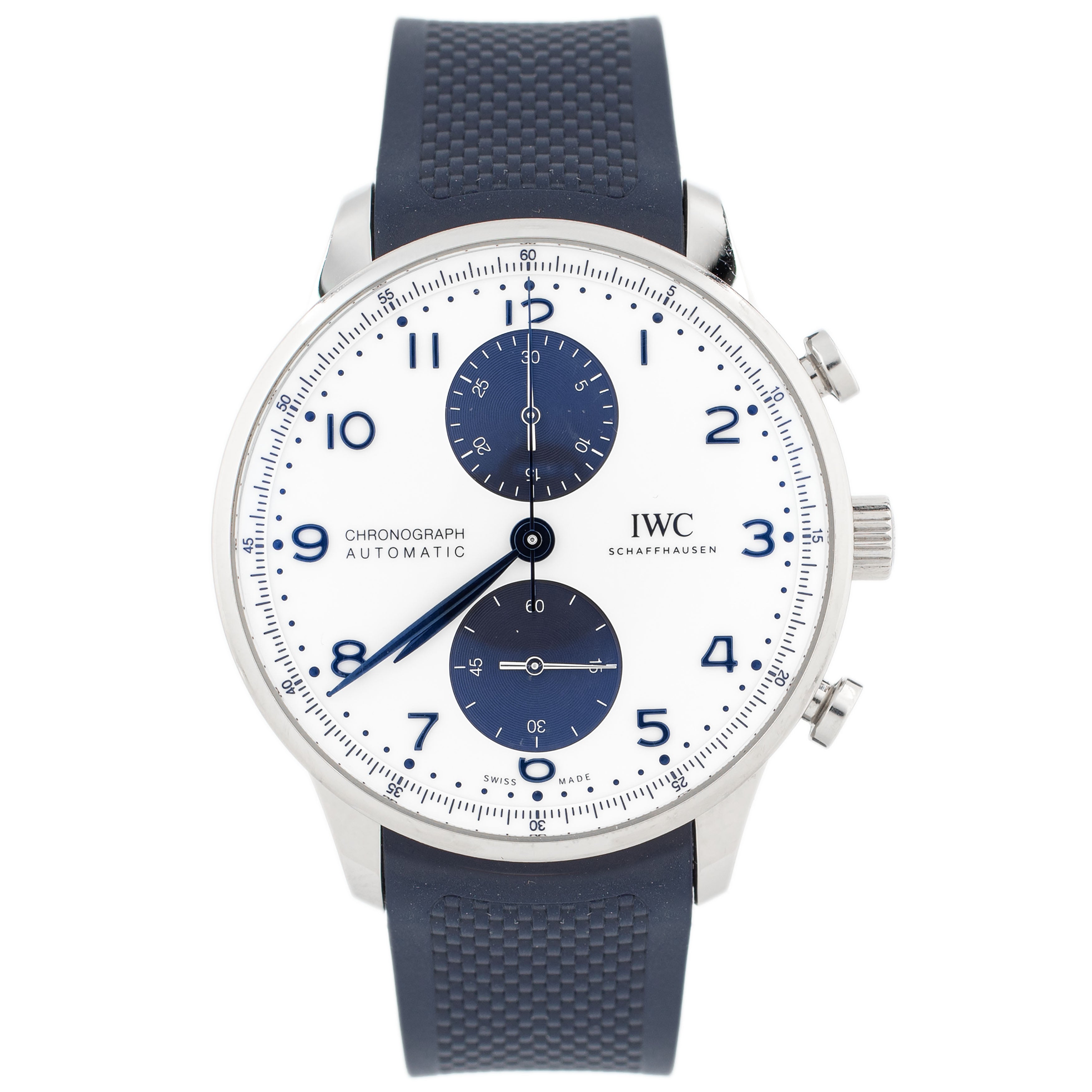 IWC Portugieser Chronograph Stainless Steel White Dial 41mm IW371620 Full Set