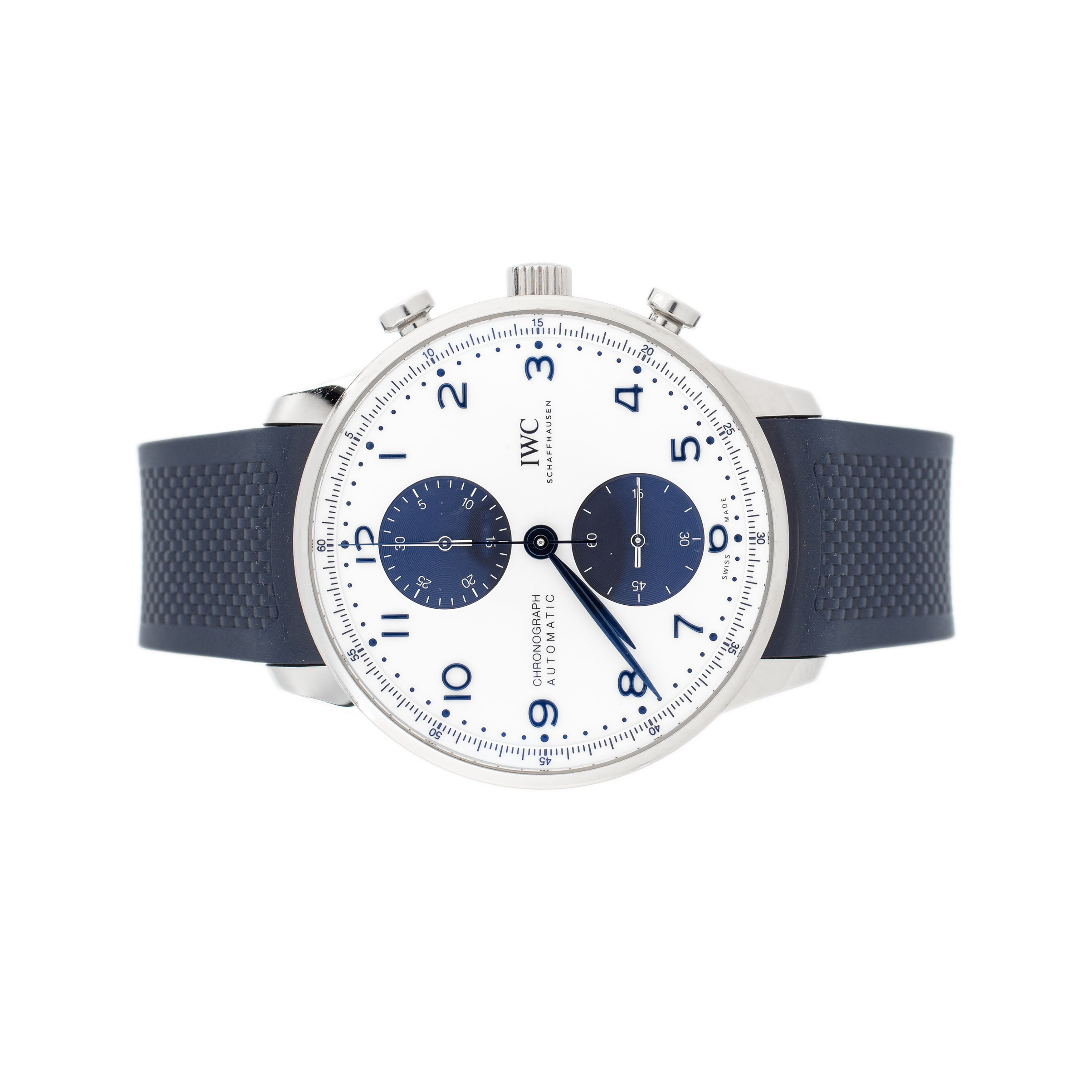 IWC Portugieser Chronograph Stainless Steel White Dial 41mm IW371620 Full Set