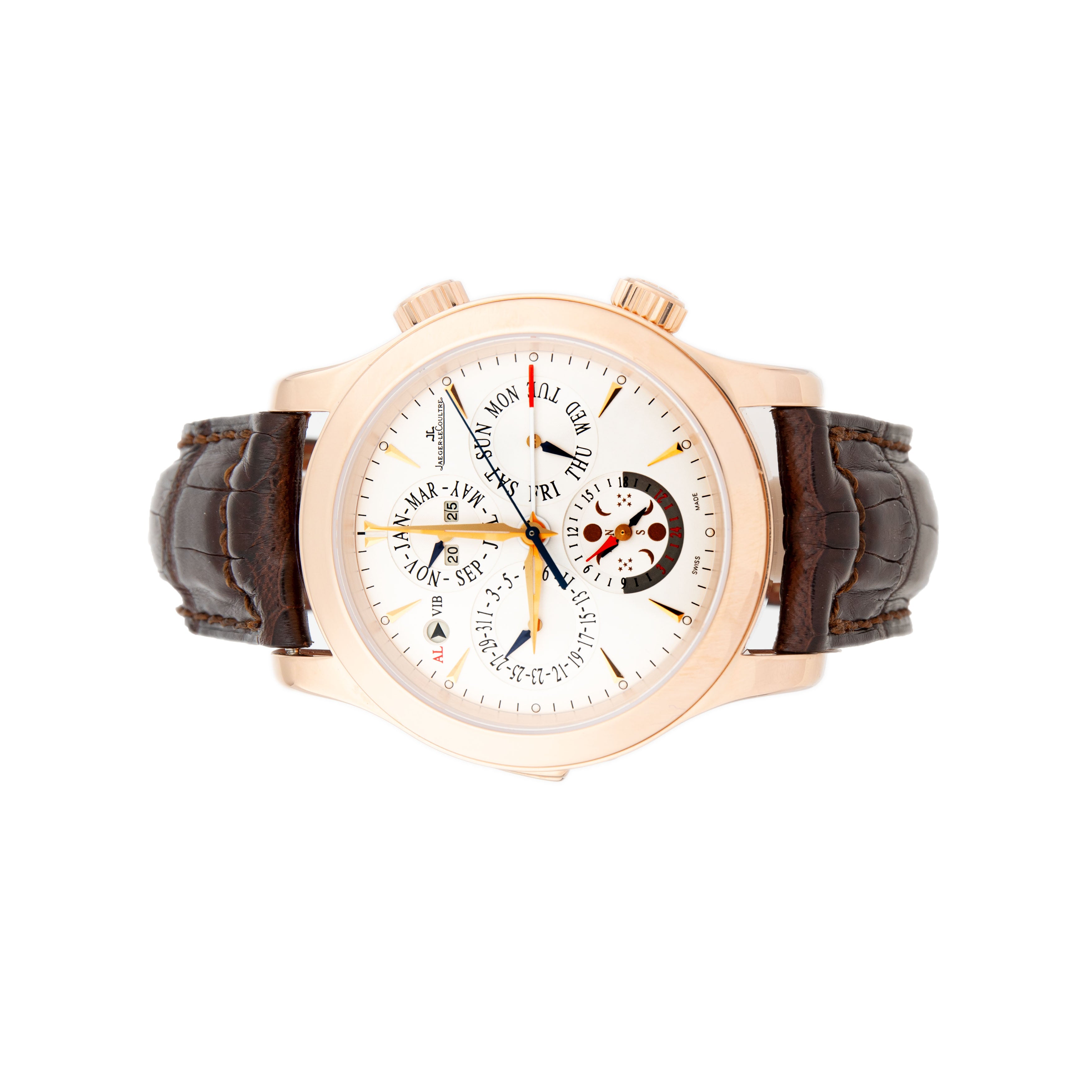 Jaeger-LeCoultre Master Grande Reveil Perpetual Calendar Rose Gold Silver Dial 43mm Q163242A