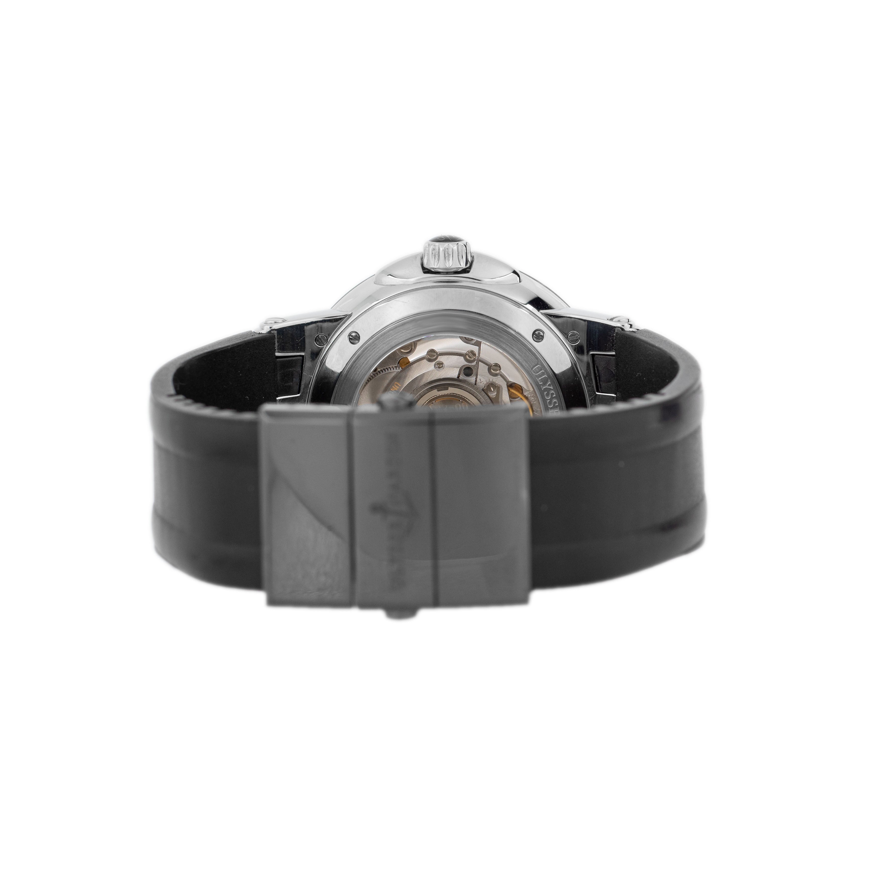 Ulysse Nardin Executive Dual Time Stainless Steel Black Dial 43mm 243-00-3/42