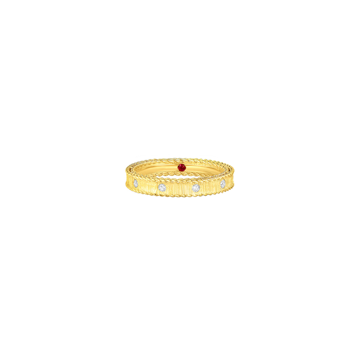 Roberto Coin 18k Yellow Gold Princess Diamond Satin Band
