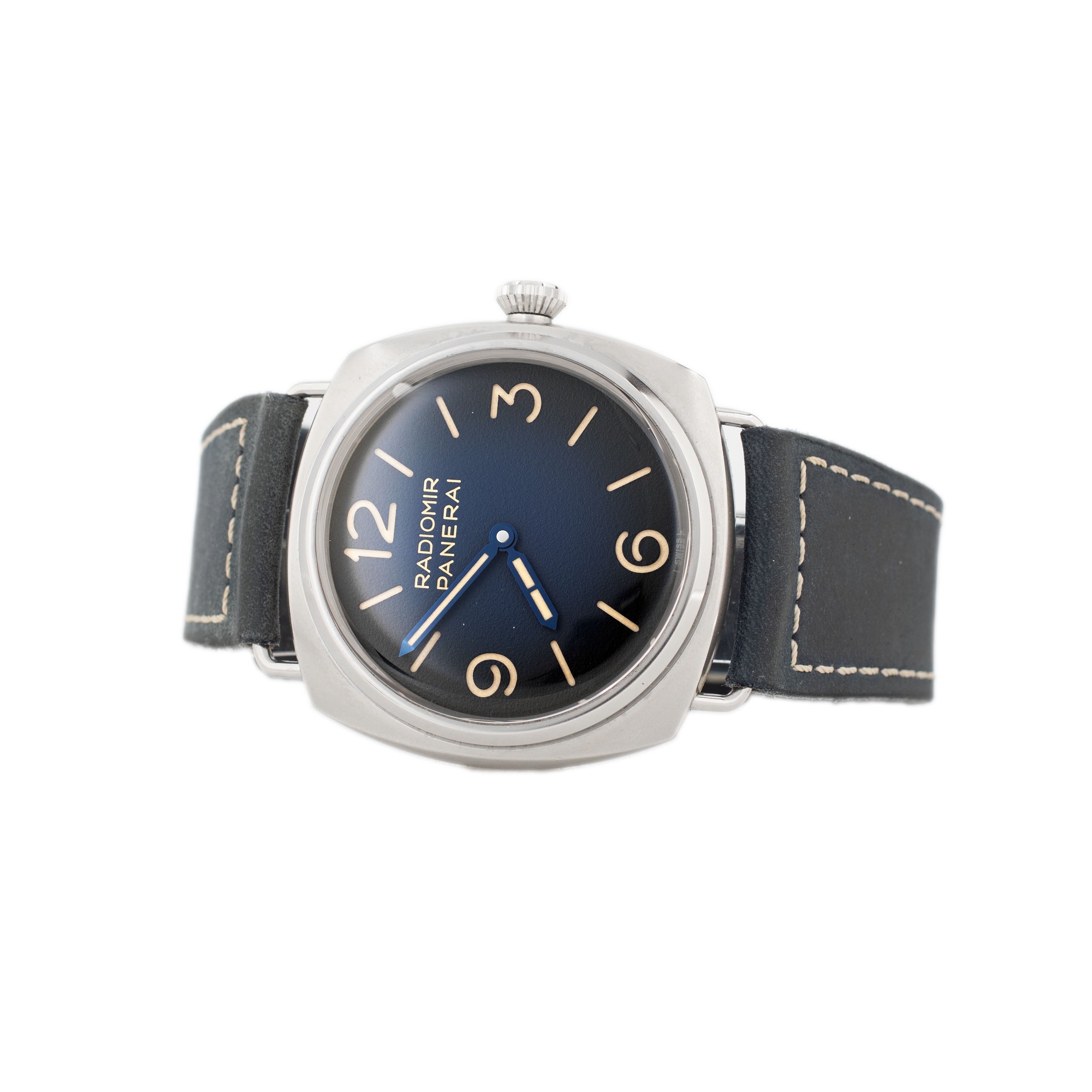 Panerai Radiomir Tre Giorni Stainless Steel Blue Dial 45mm Pam01335 Full Set