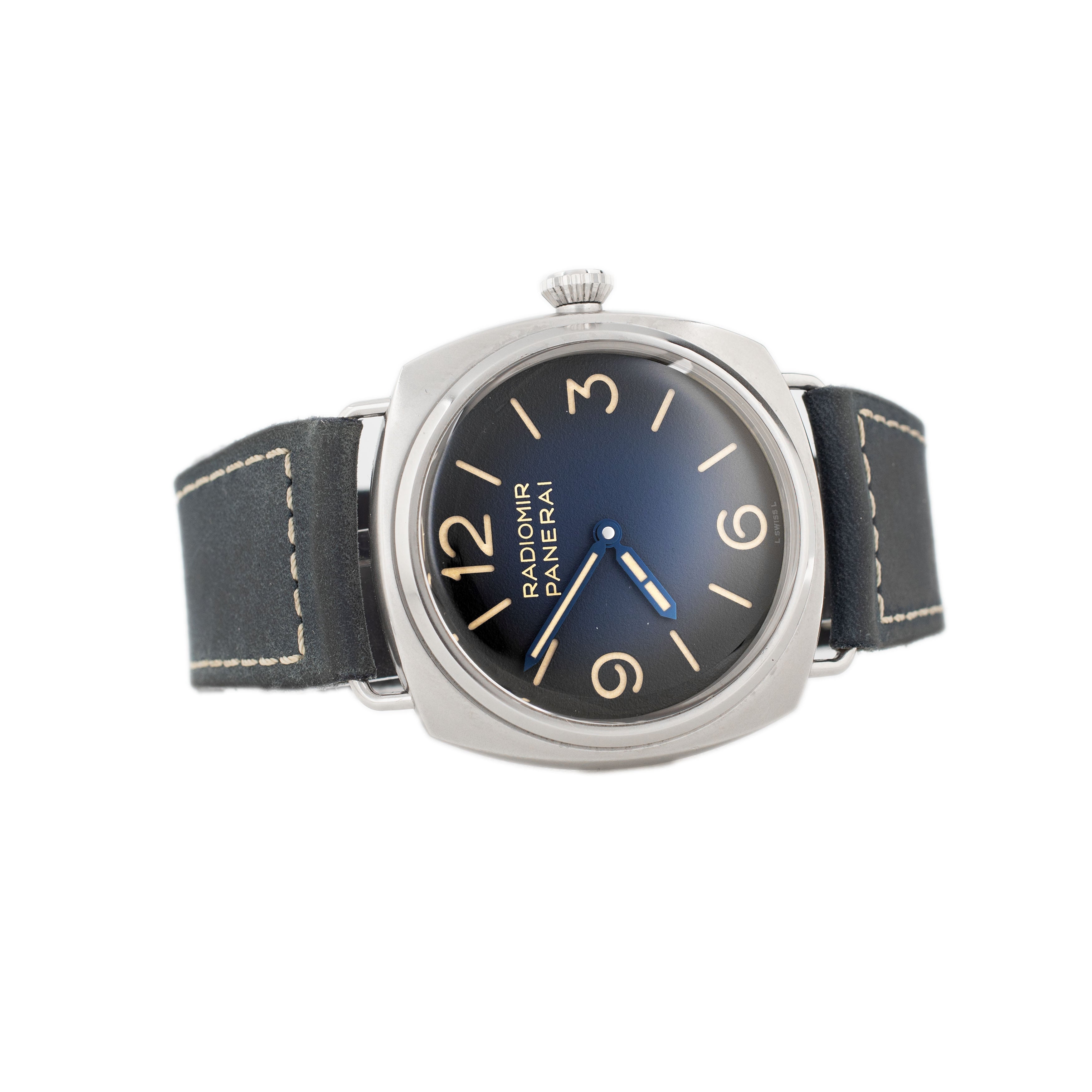 Panerai Radiomir Tre Giorni Stainless Steel Blue Dial 45mm Pam01335 Full Set
