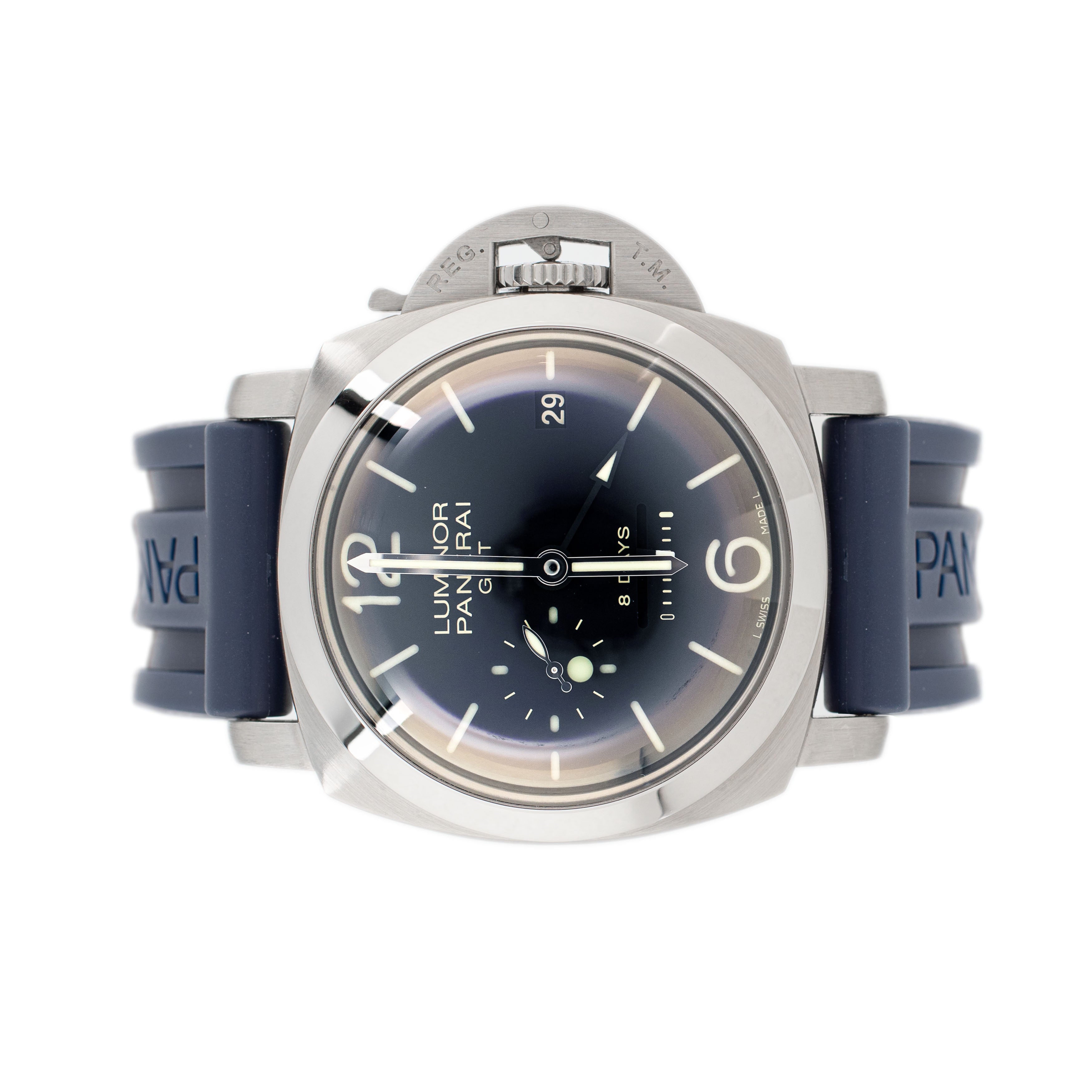 Panerai Luminor 1950 8 Days GMT Stainless Steel Black Dial 44mm Pam00233