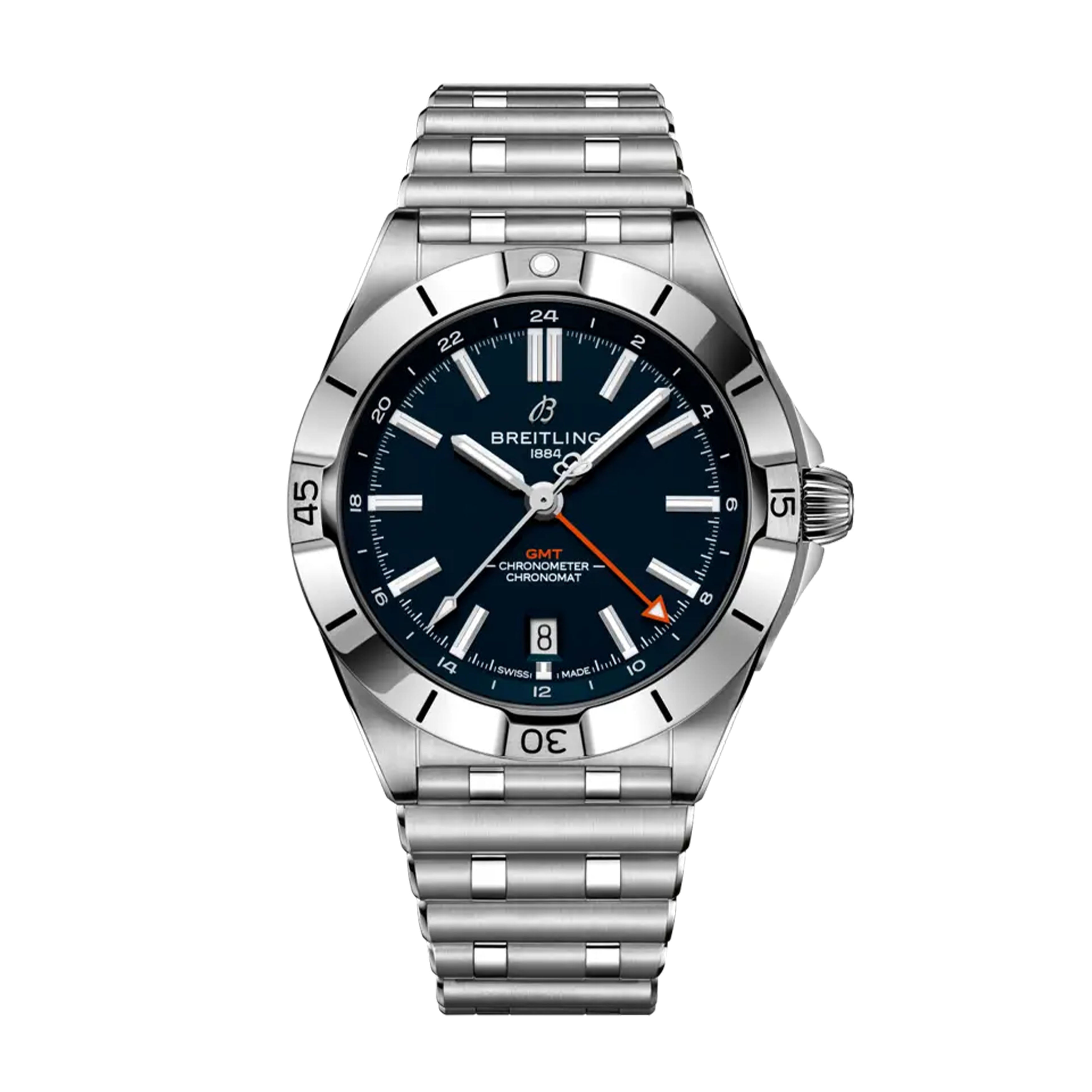 Breitling Chronomat Automatic GMT 40 NFL Chicago Bears Edition Watch, 40mm Blue Dial, A32398C71C1A1