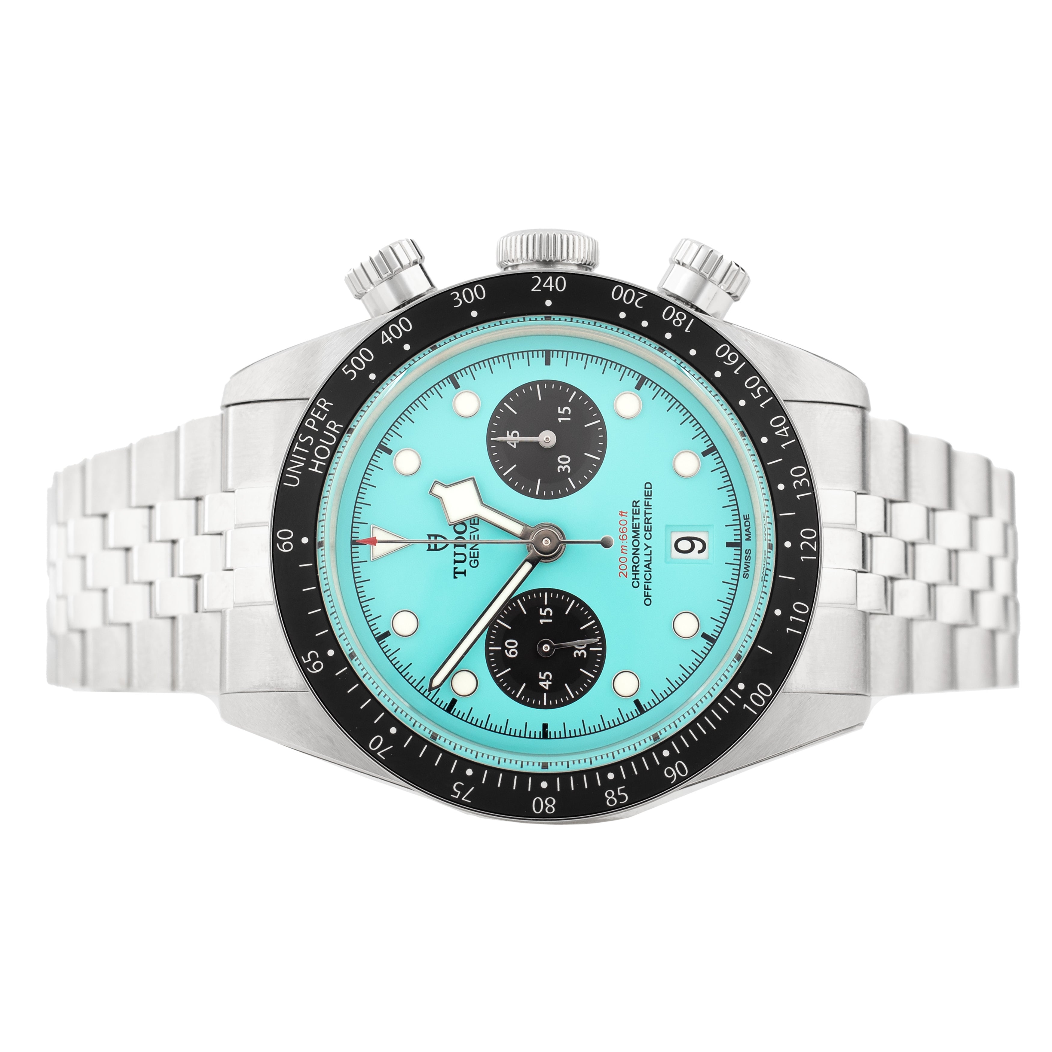 Tudor Black Bay Chrono Flamingo Stainless Steel Turquoise Dial 41mm M79360N-0024 Full Set