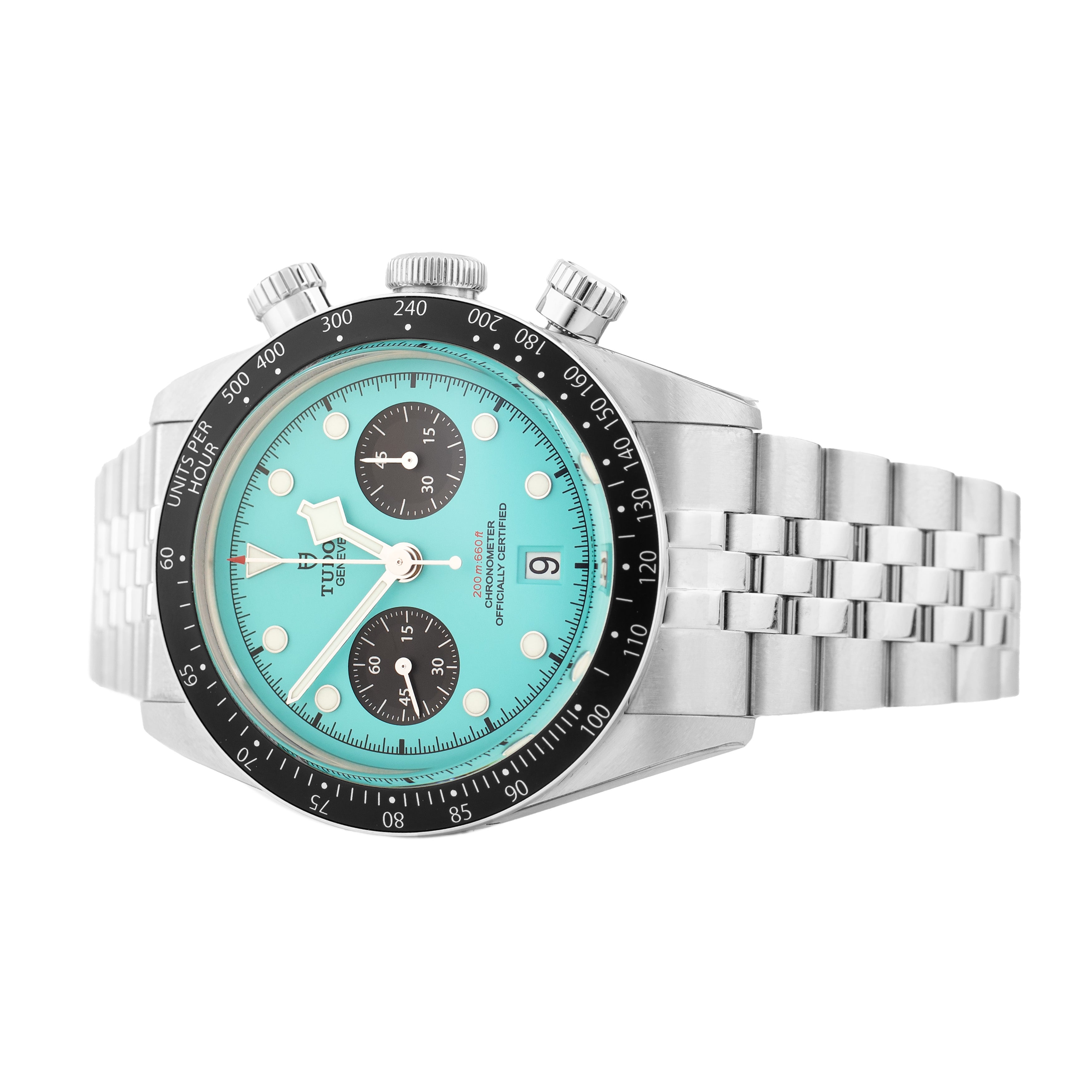 Tudor Black Bay Chrono Flamingo Stainless Steel Turquoise Dial 41mm M79360N-0024 Full Set