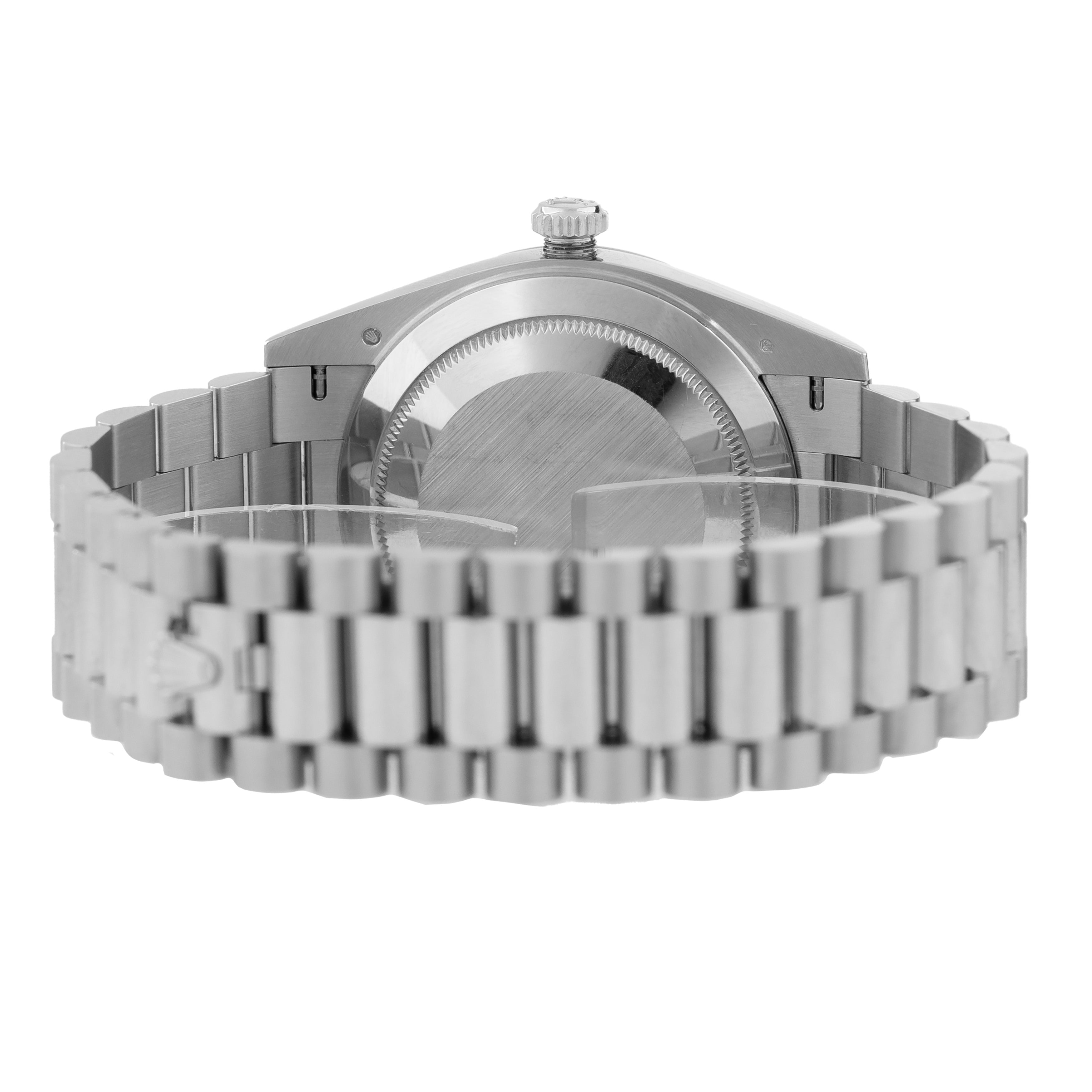 Rolex Day-Date 40 White Gold Blue Dial President Bracelet 40mm 228239 Full Set