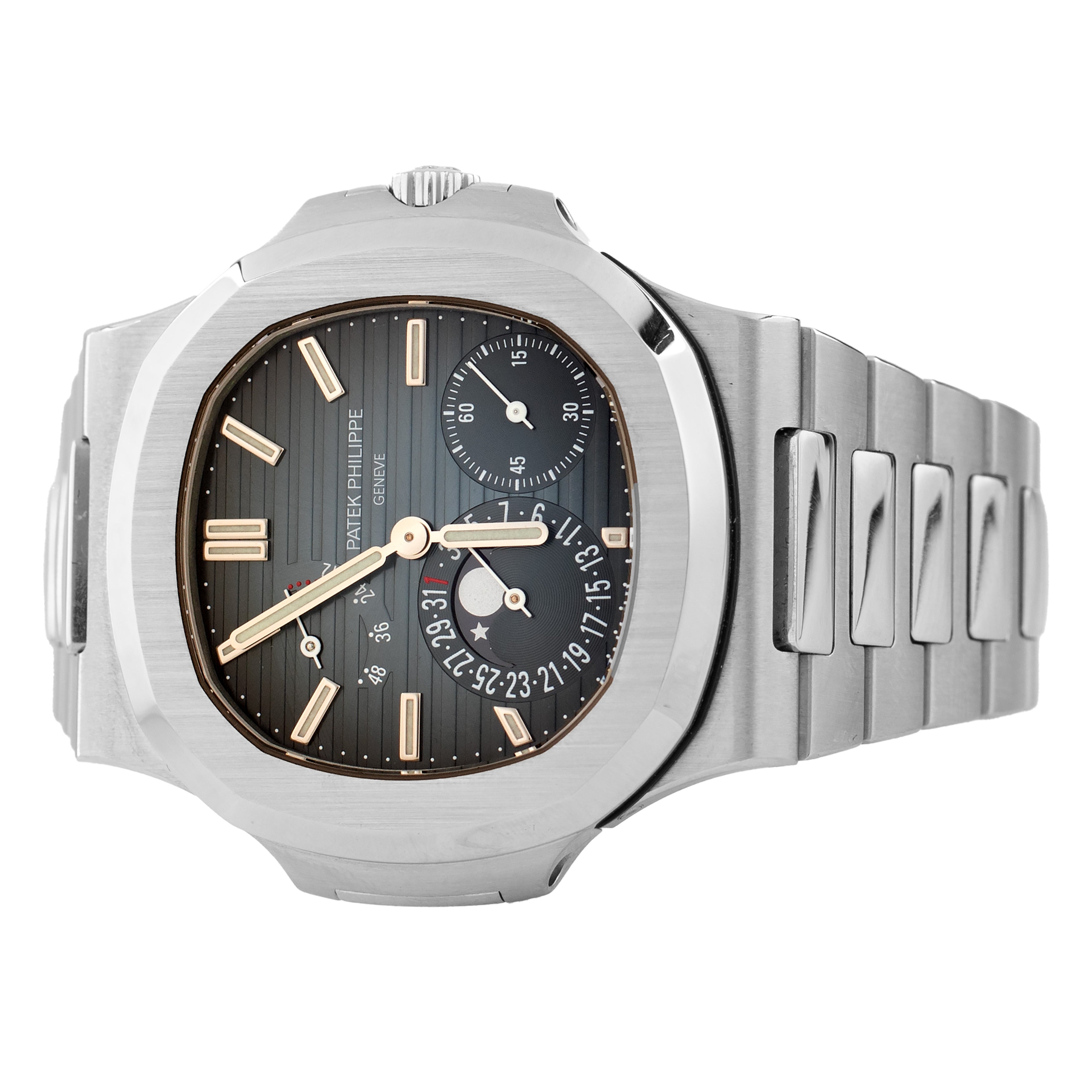 Patek Philippe Nautilus Moon Phases Stainless Steel Blue Dial 40mm 5712/1A-001 Full Set