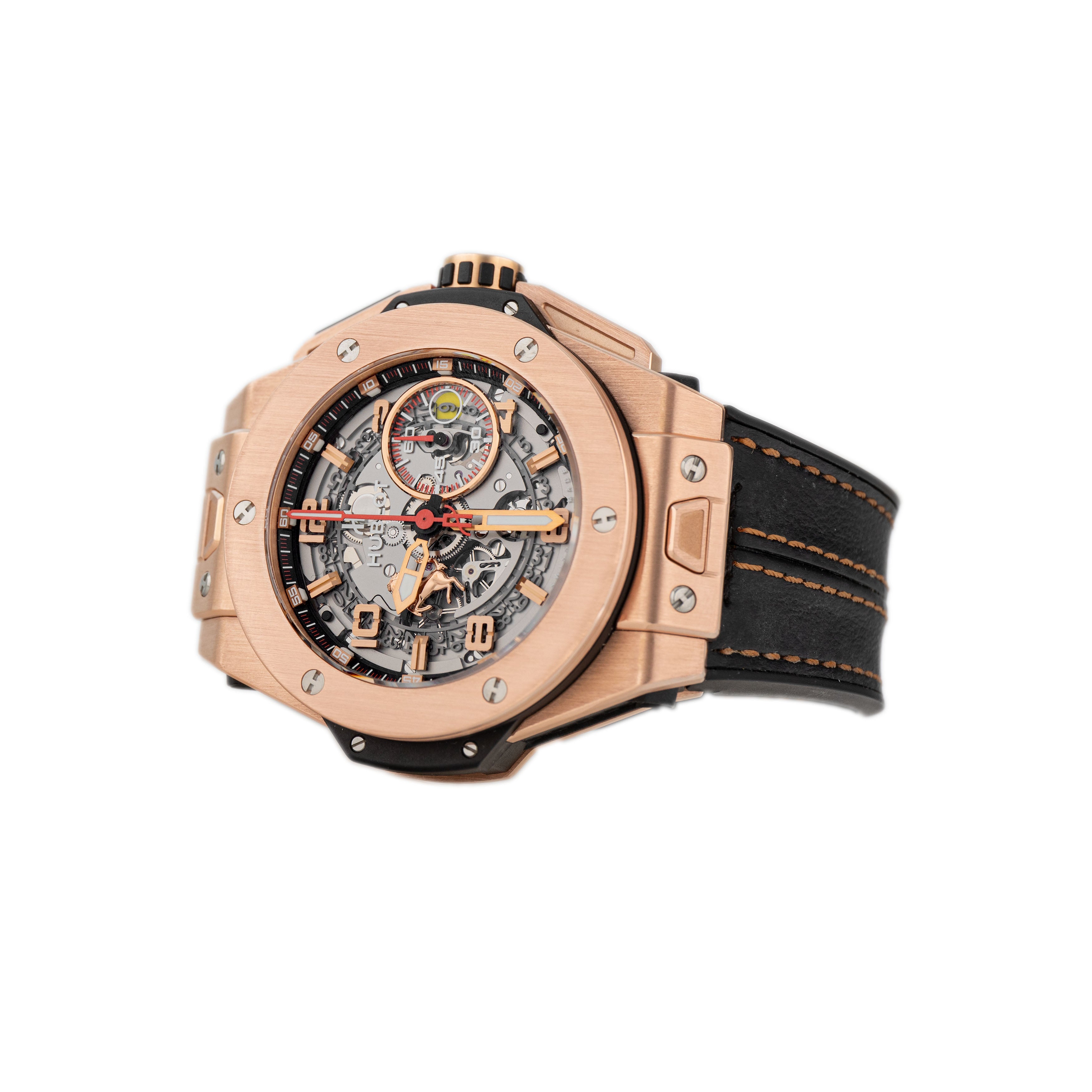 Hublot Big Bang Ferrari Rose Gold Skelton Dial 45mm 401.OX.0123.VR Full Set