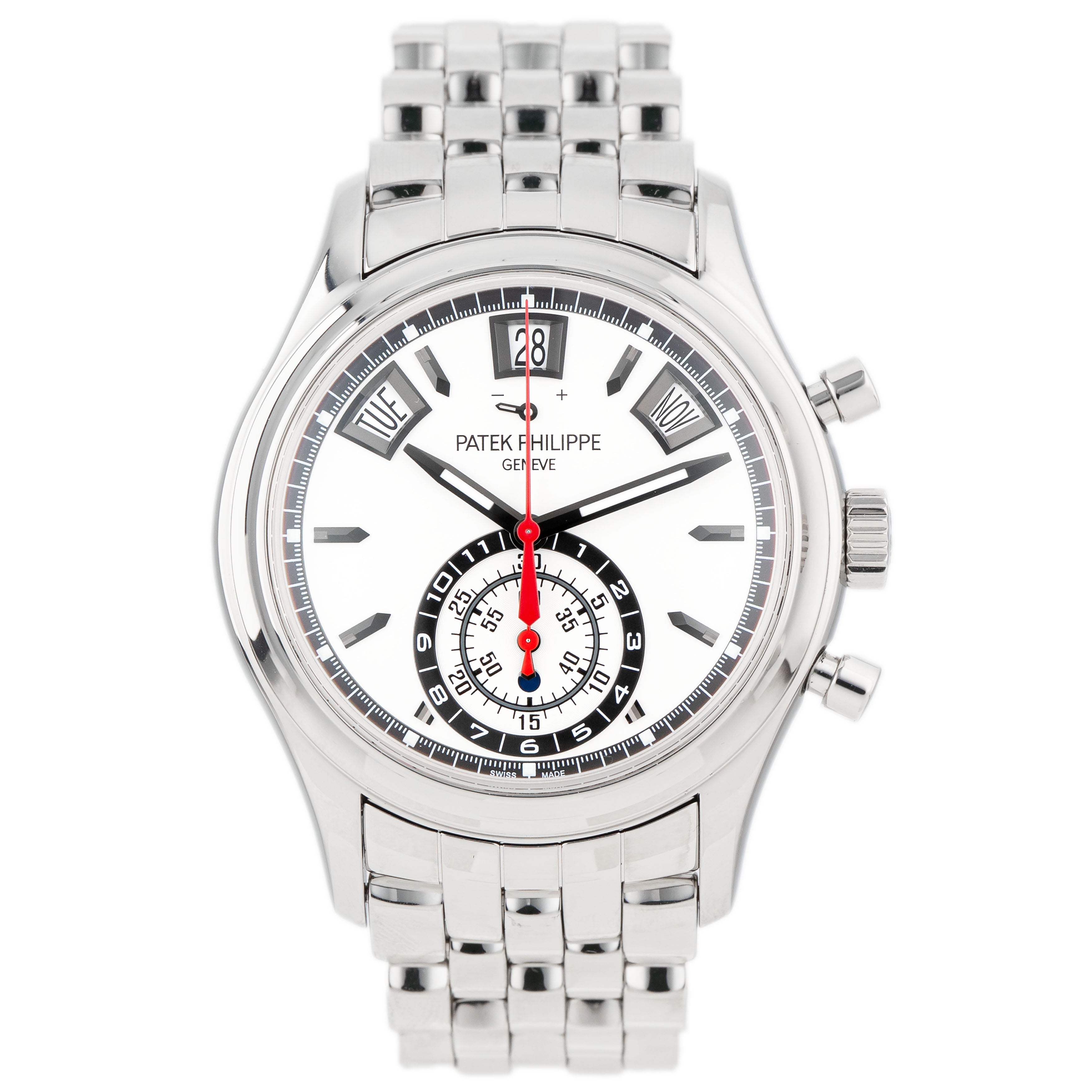 Patek Philippe Complications Annual Calendar Chronograph Stainless Steel Silver Dial 40.5mm 5960/1A-001 Full Set