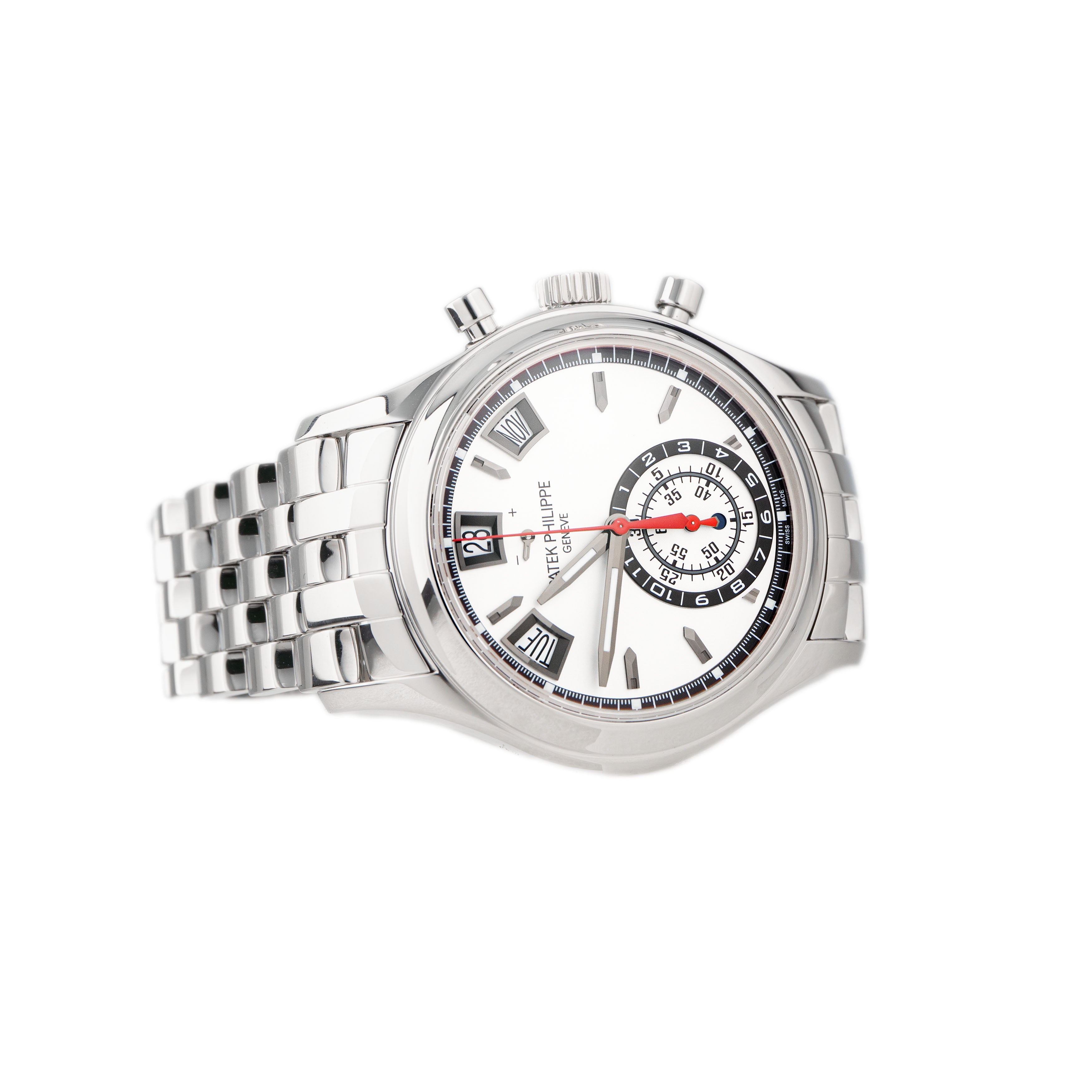 Patek Philippe Complications Annual Calendar Chronograph Stainless Steel Silver Dial 40.5mm 5960/1A-001 Full Set