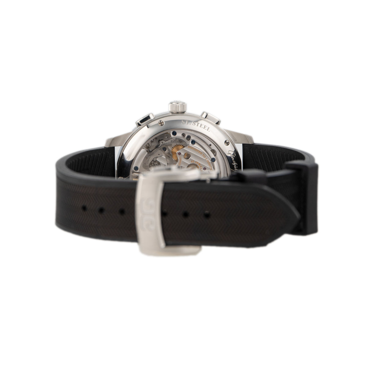 Glashutte Original Senator Chronograph Panorama Date Stainless Steel White Dial 42mm 1-37-01-05-02-33 Full Set
