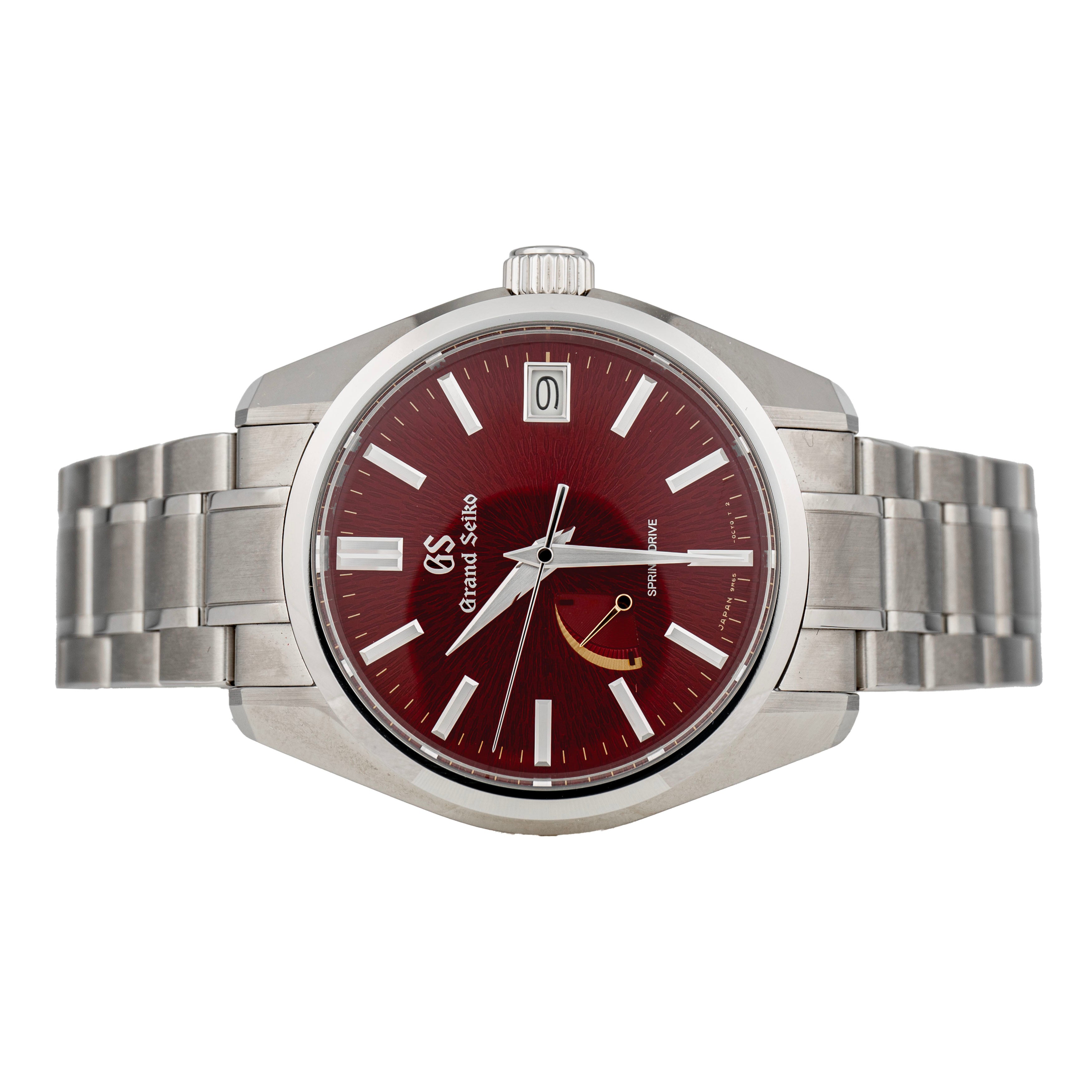 Grand Seiko Heritage Katana Stainless Steel Red Dial 40mm SBGA493 Full Set