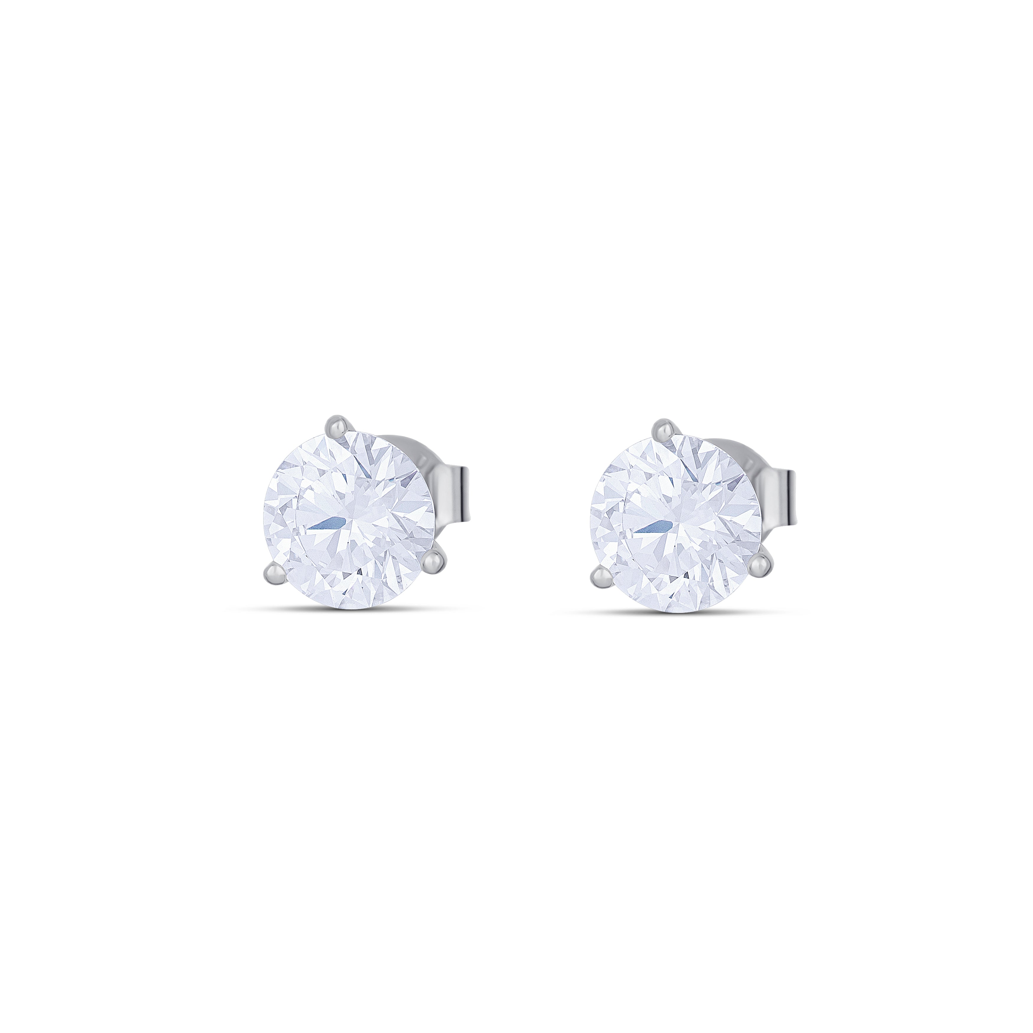 14K White Gold Lab-Grown 3.00ct Diamond Stud Earrings