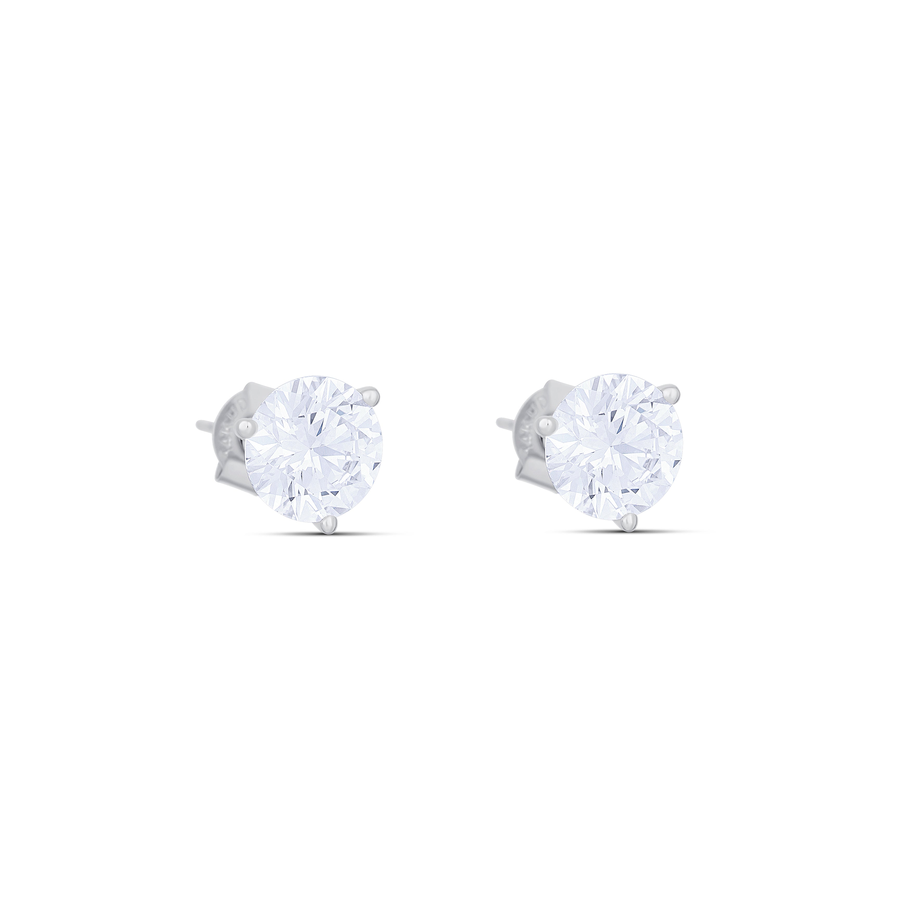14K White Gold Lab-Grown 3.00ct Diamond Stud Earrings