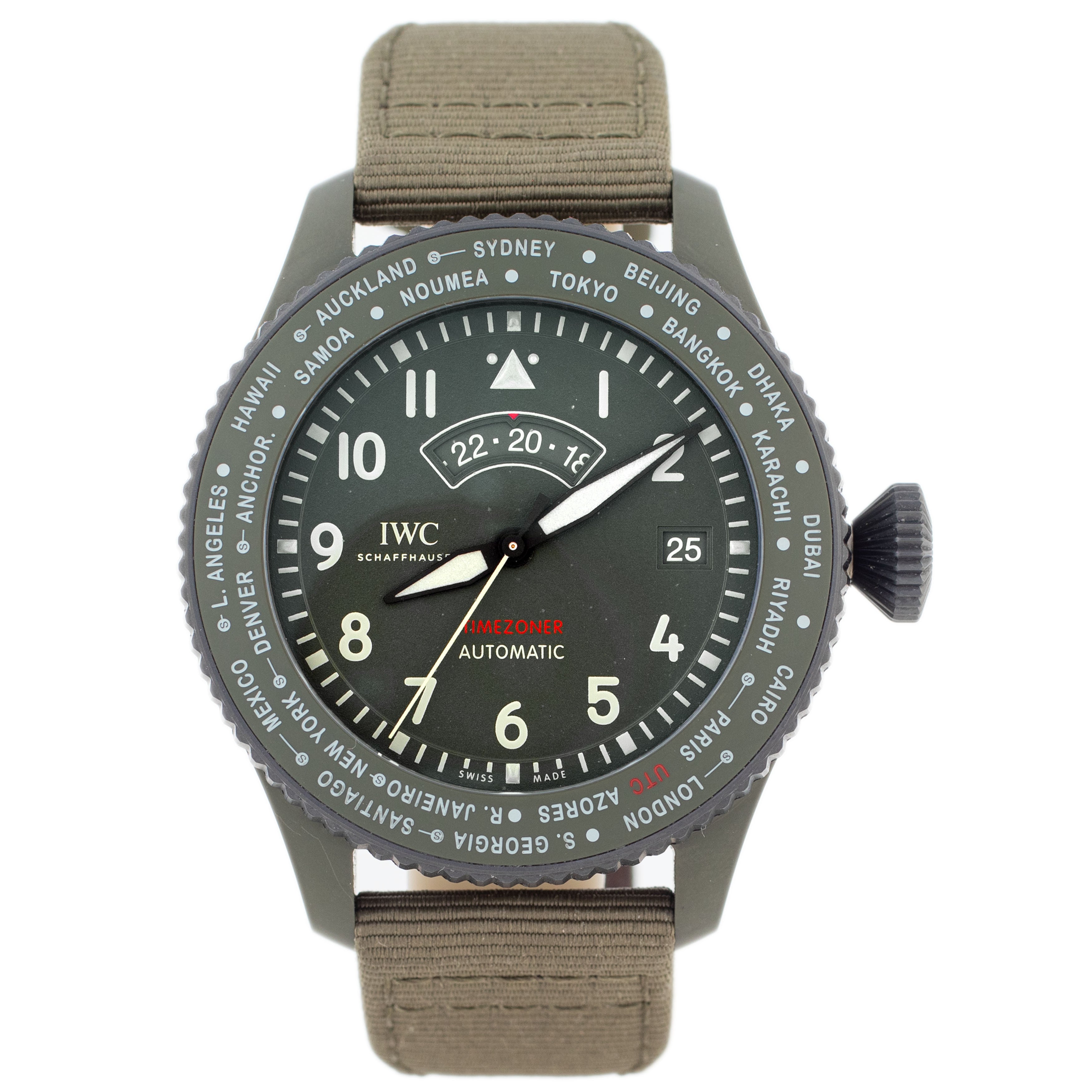 IWC Pilot's Watch Timezoner Top Gun Woodland Ceramic 46mm IW395601 Full Set