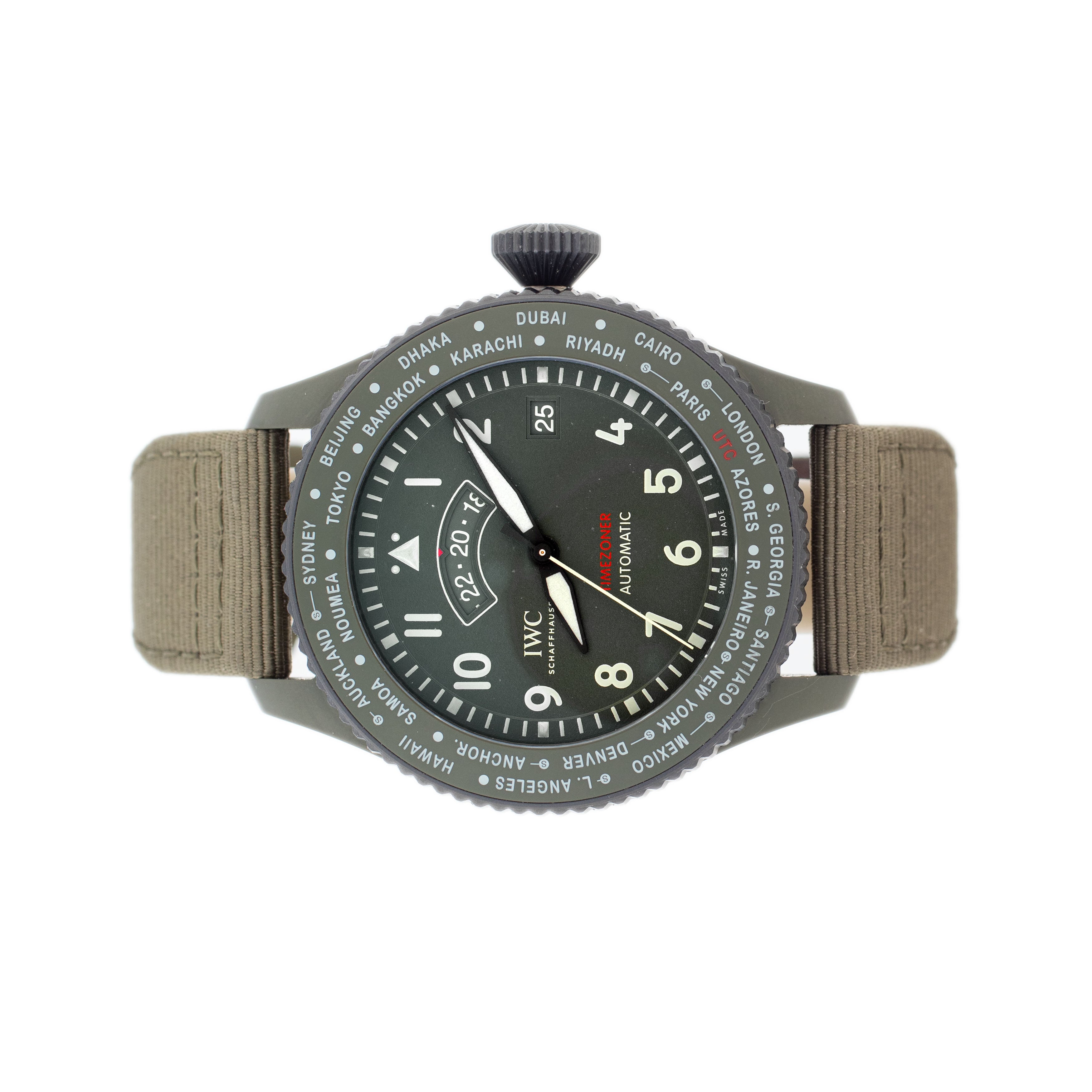 IWC Pilot's Watch Timezoner Top Gun Woodland Ceramic 46mm IW395601 Full Set