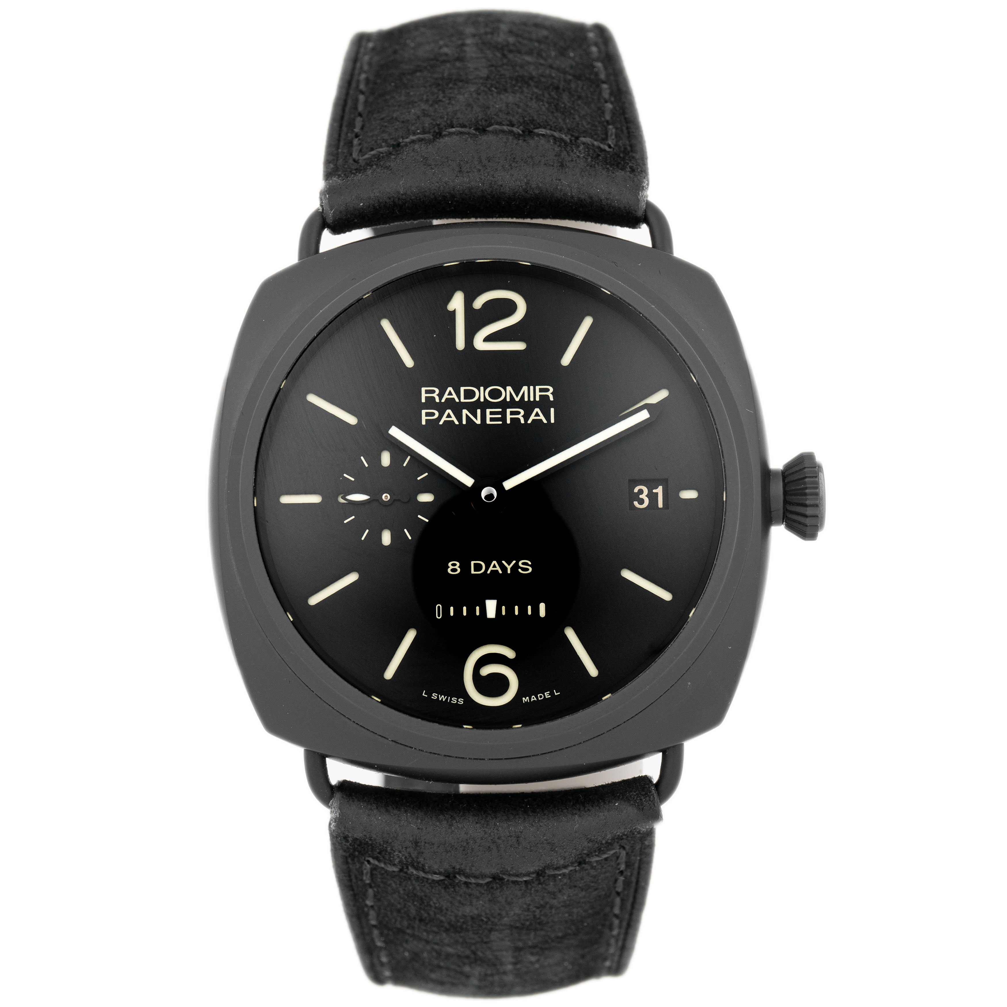 Panerai Radiomir Ceramica 8 Days Ceramic Black Dial 45mm PAM00384 Full