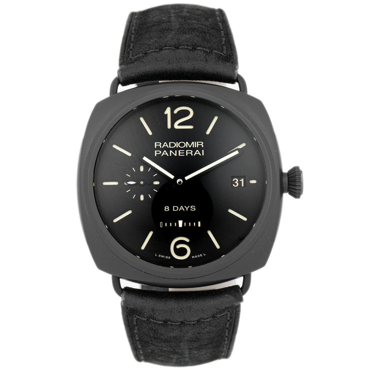 Panerai Radiomir Ceramica 8 Days Ceramic Black Dial 45mm PAM00384 Full Set