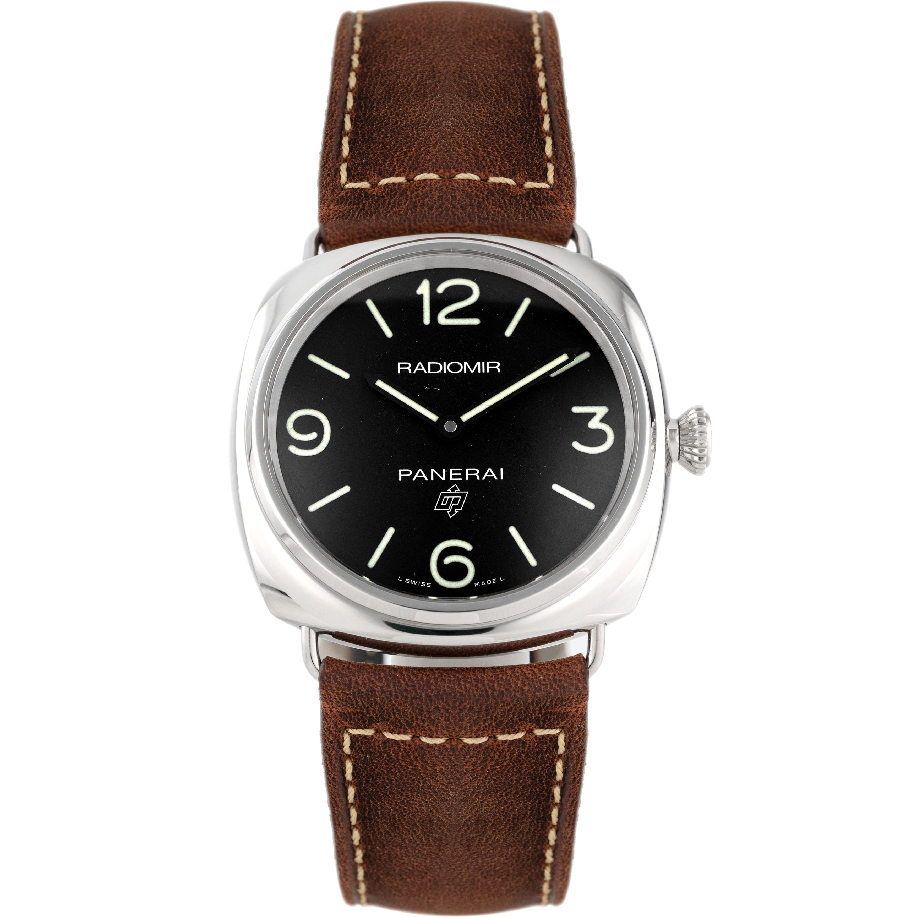 Panerai Radiomir Base Logo Stainless Steel Black Dial 45mm PAM00753 Full Set