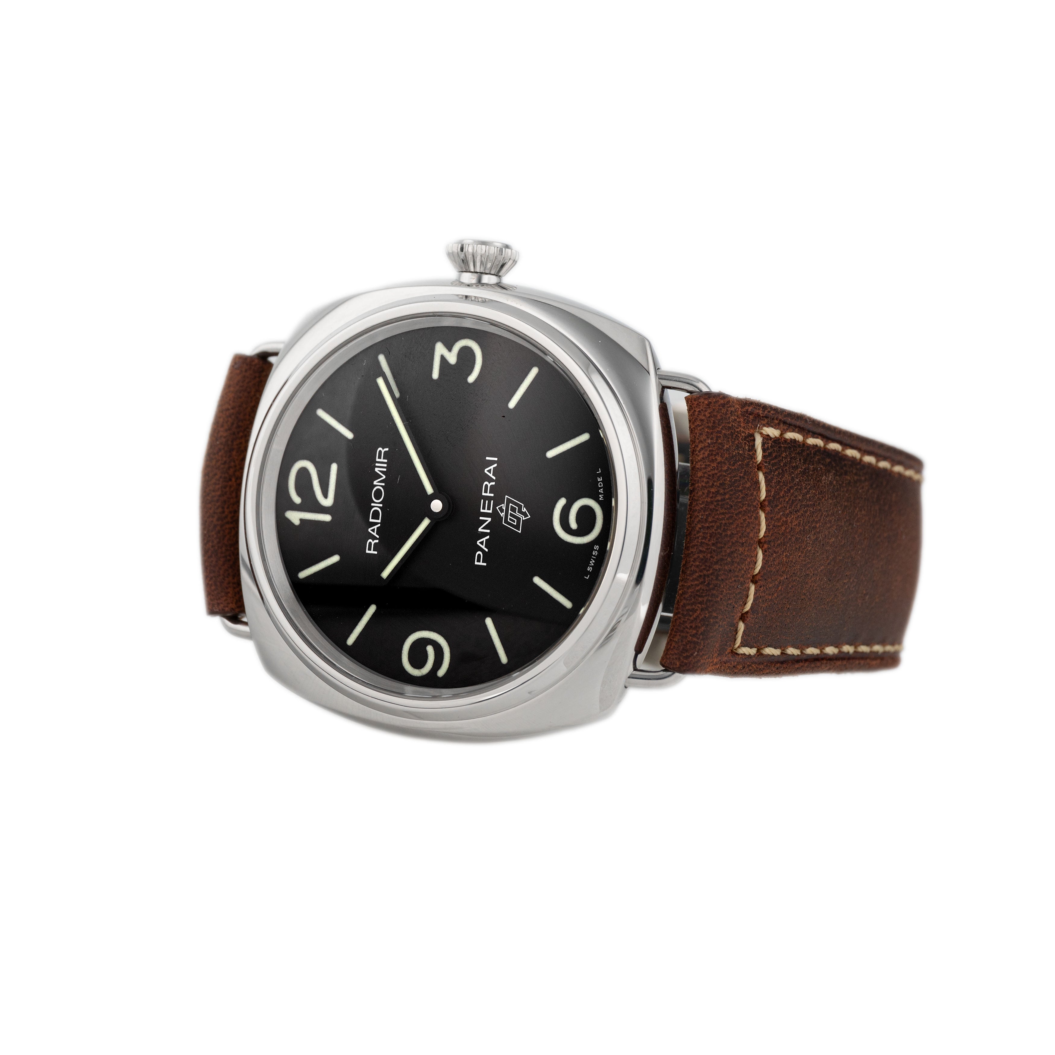 Panerai Radiomir Base Logo Stainless Steel Black Dial 45mm PAM00753 Full Set