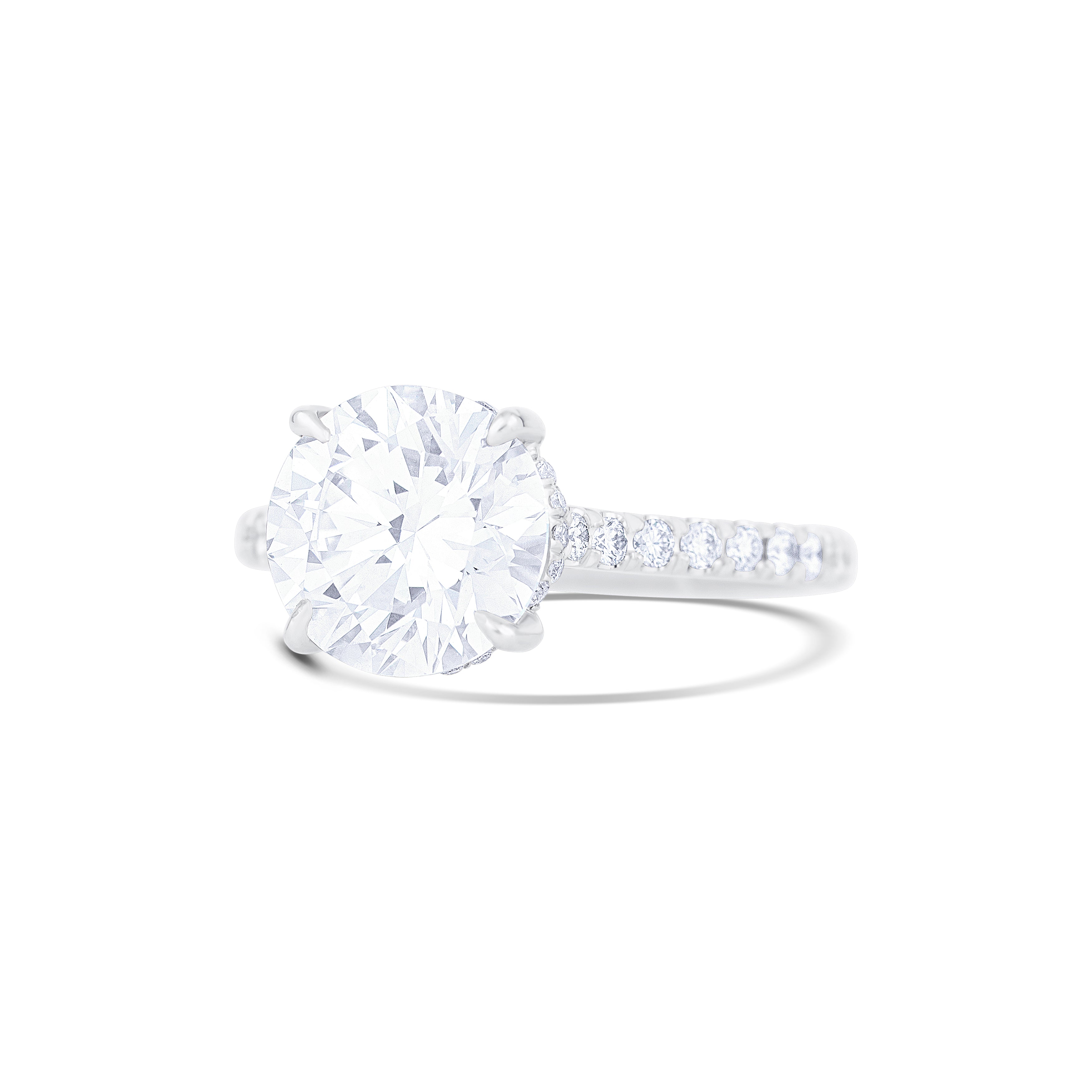 Platinum Round Diamond Engagement Ring
