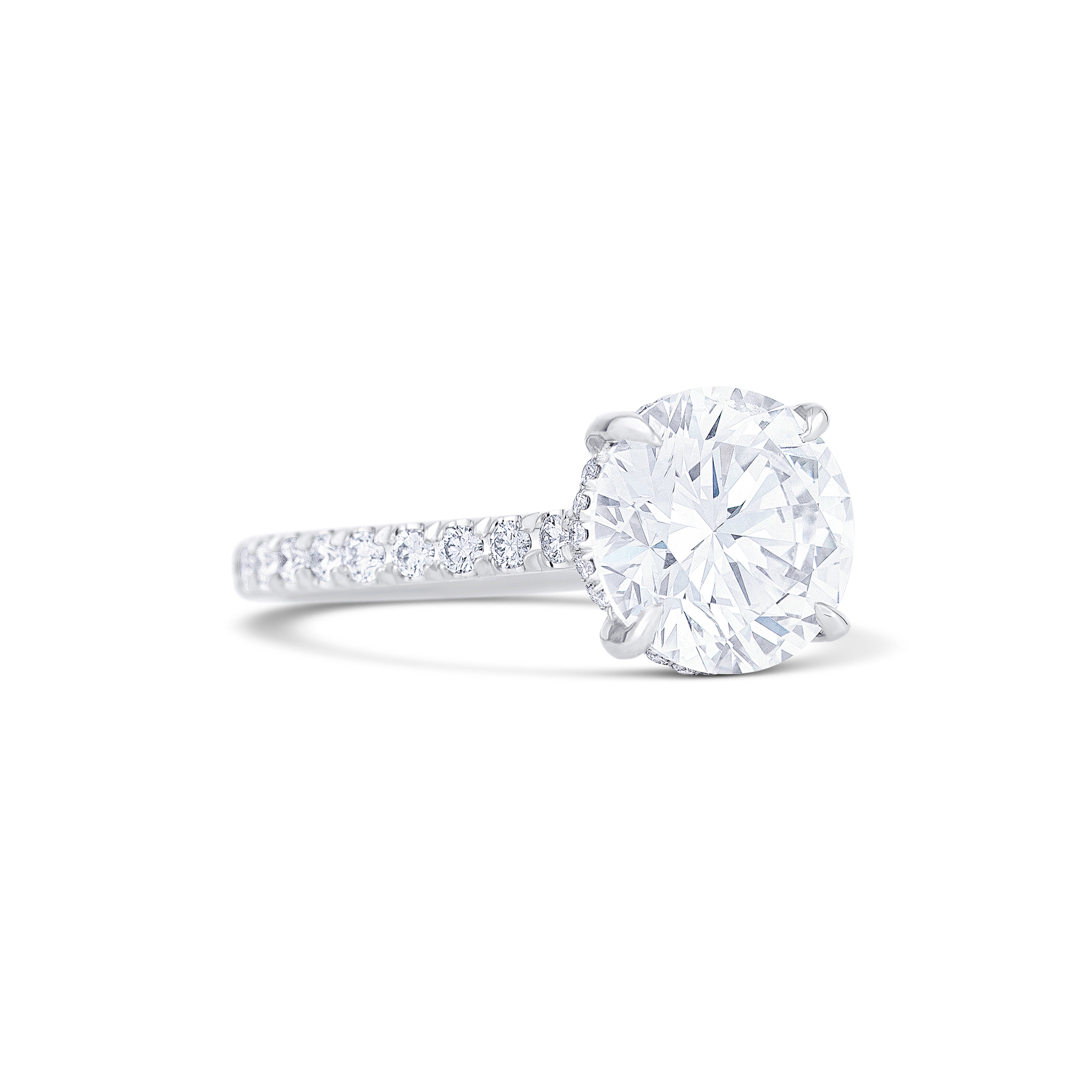 Platinum Round Diamond Engagement Ring