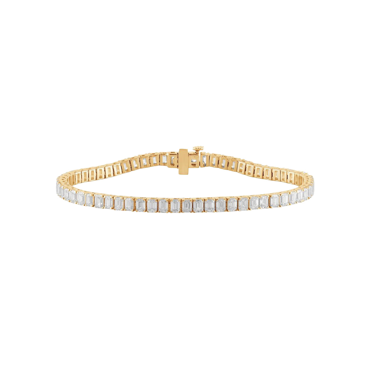 14K Yellow Gold Lab-Grown 8.32ct Diamond Line Bracelet