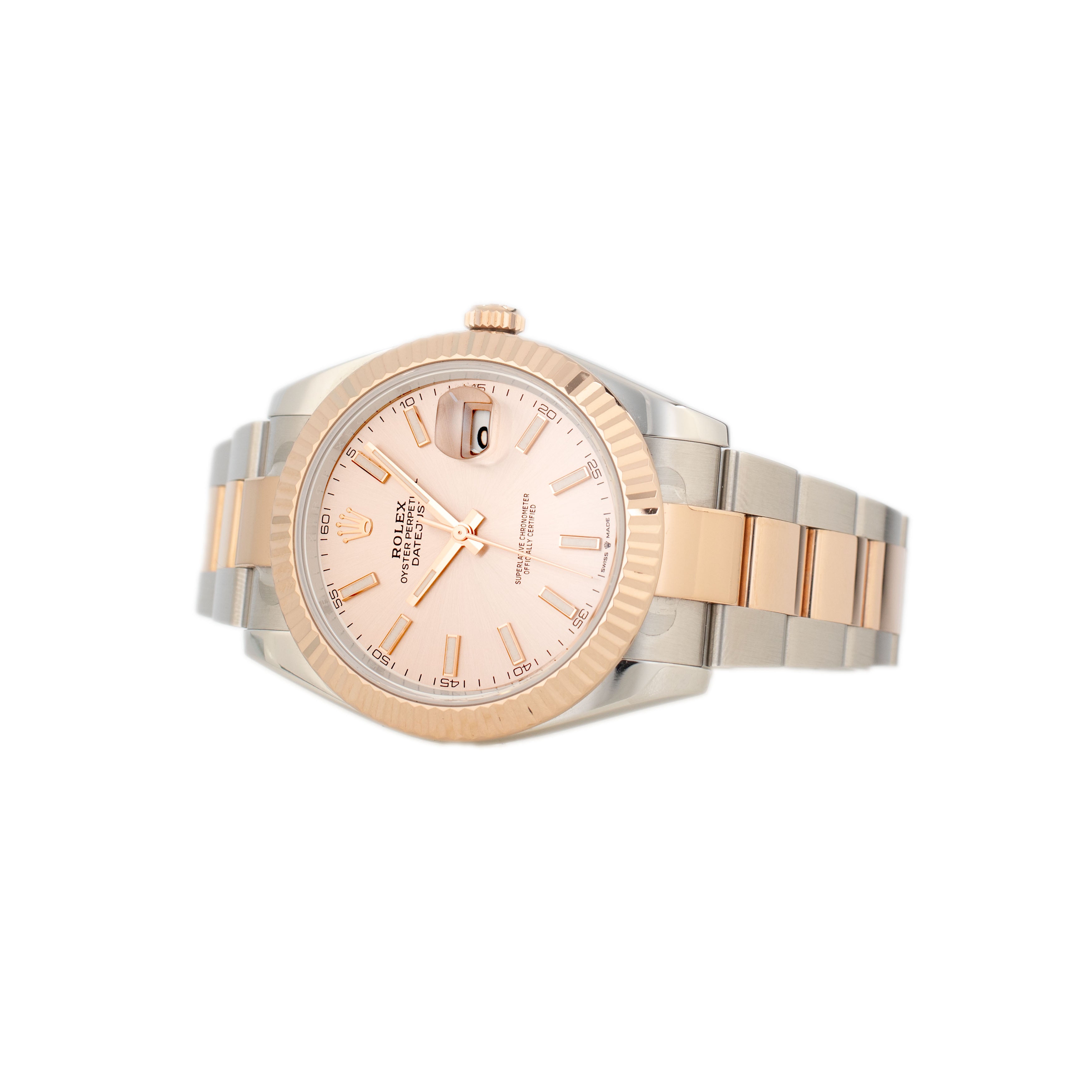 Rolex Datejust 41 Stainless Steel Rose Gold Sundust Dial 41mm 126331