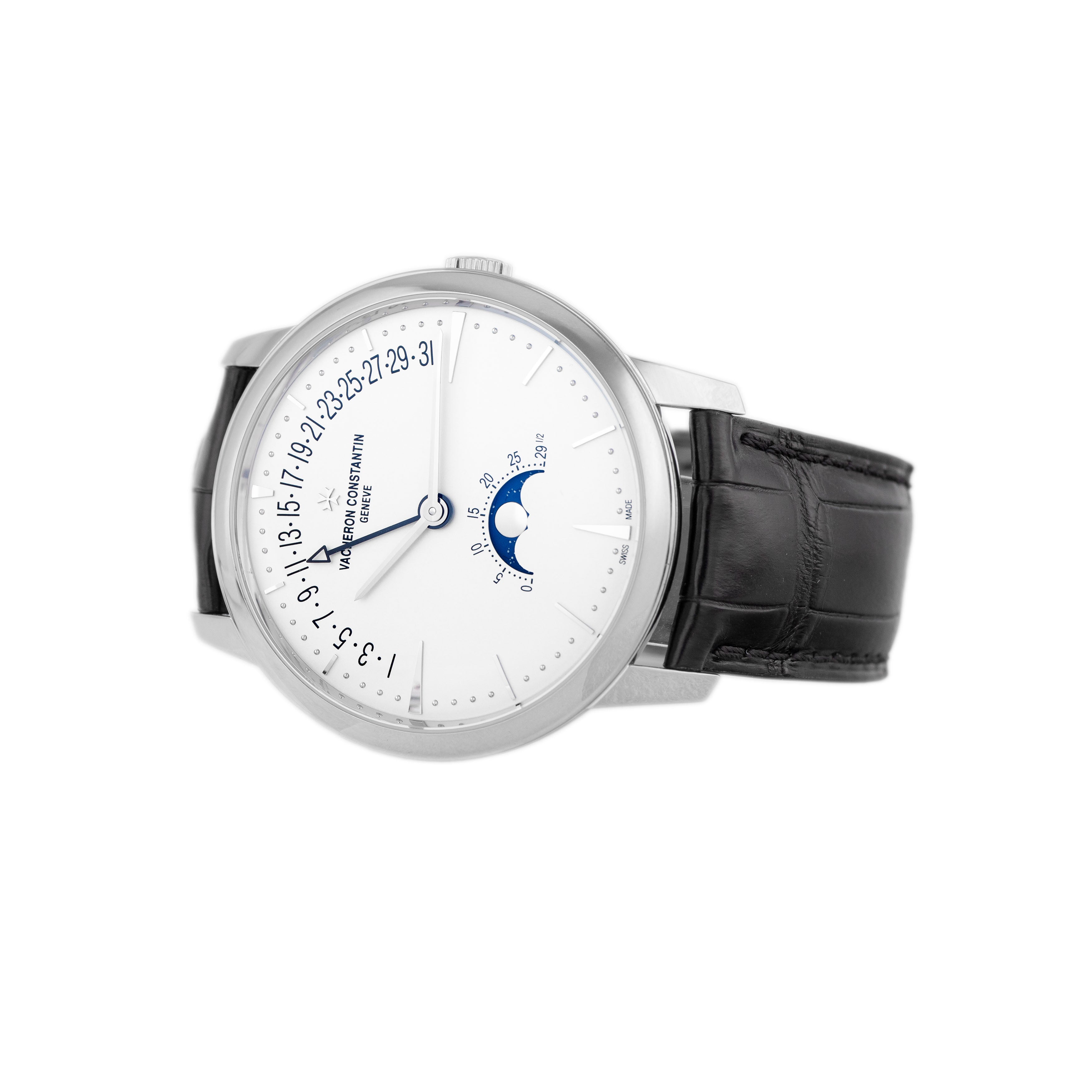 Vacheron Constantin Patrimony Moon Phase Retrograde Date 42.5mm Silver Dial 4010U/000G-B330 Full Set