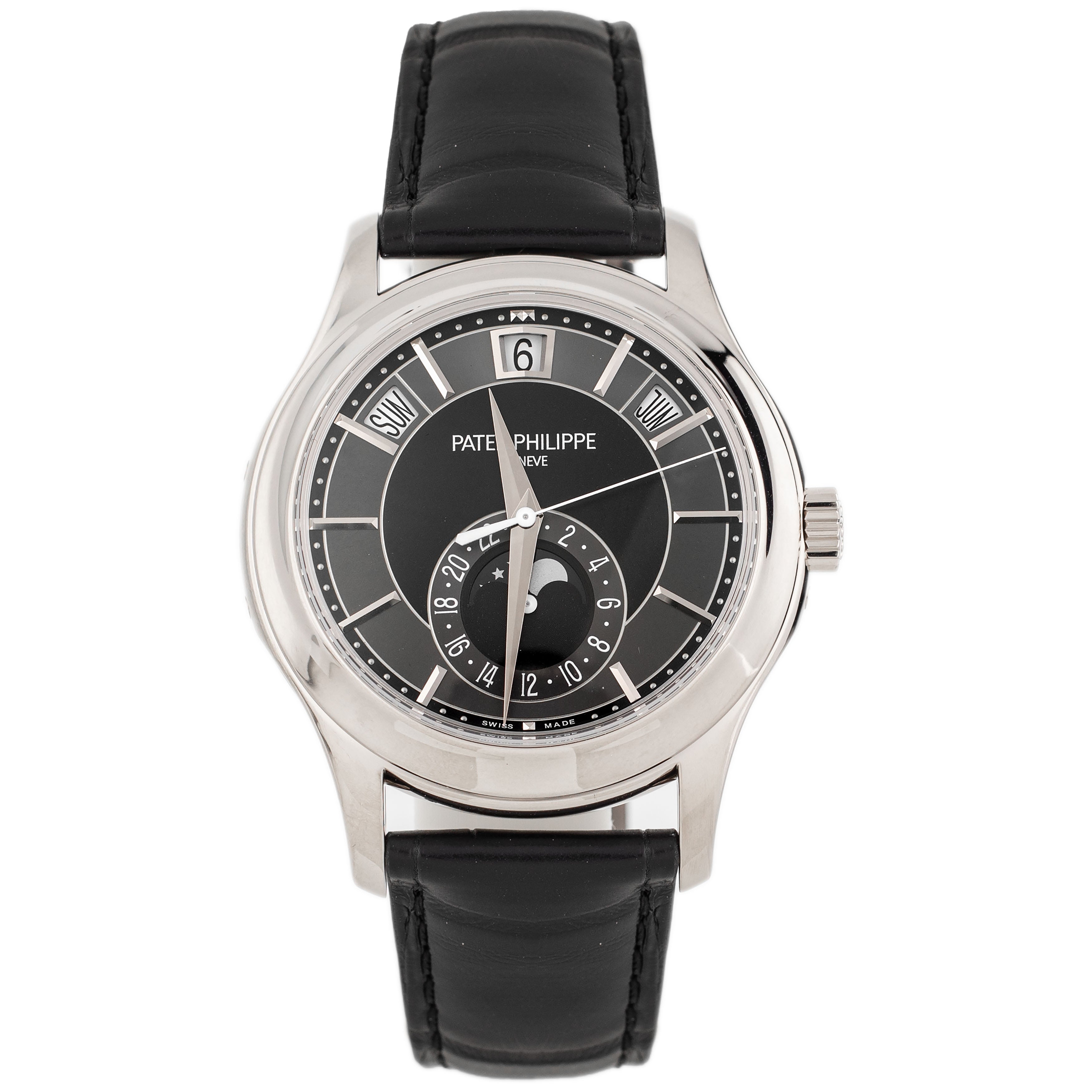 Patek Philippe Complications Annual Calendar White Gold Black Dial 40mm 5205G-010