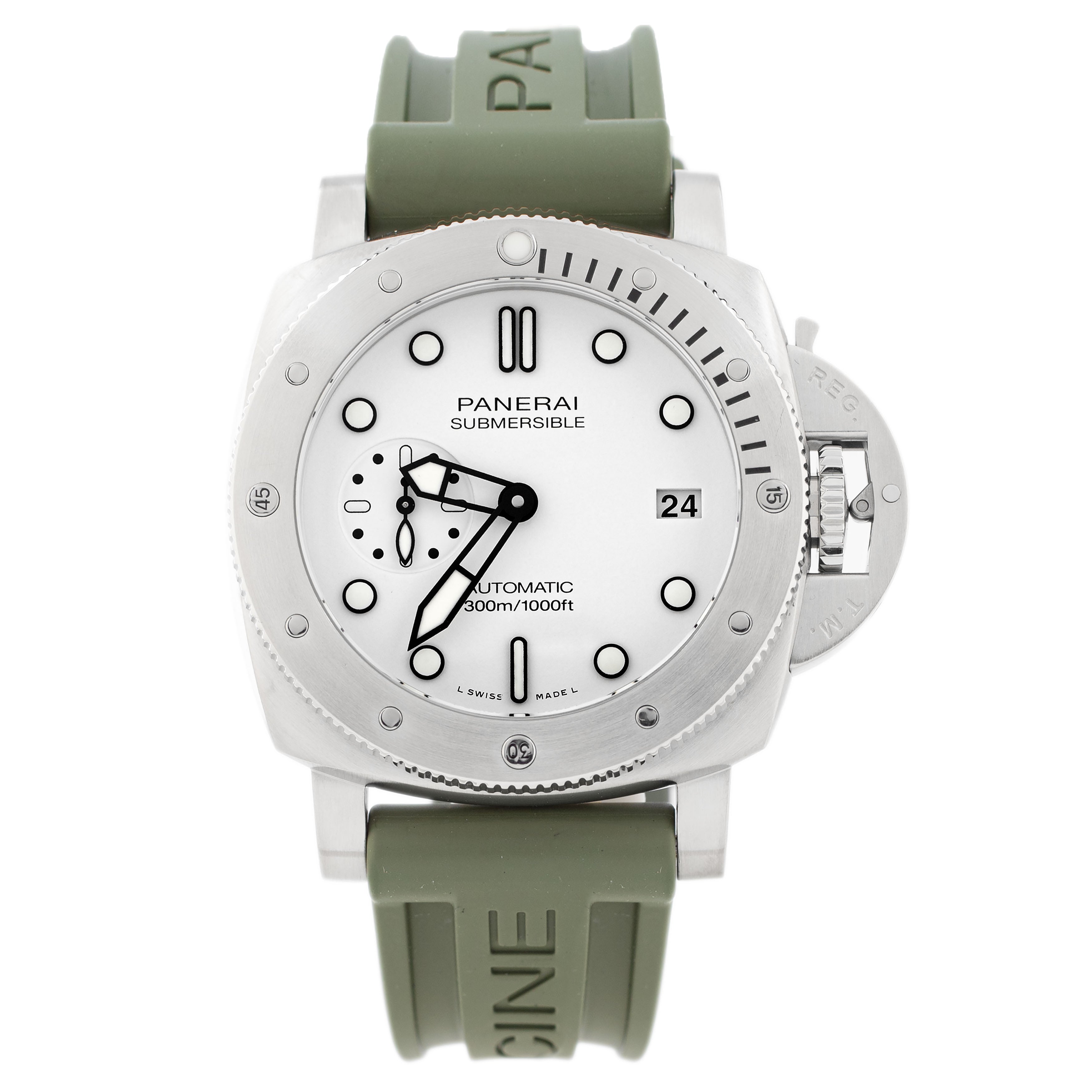 Panerai Submersible Bianco Stainless Steel White Dial 42mm Pam02223 Full Set