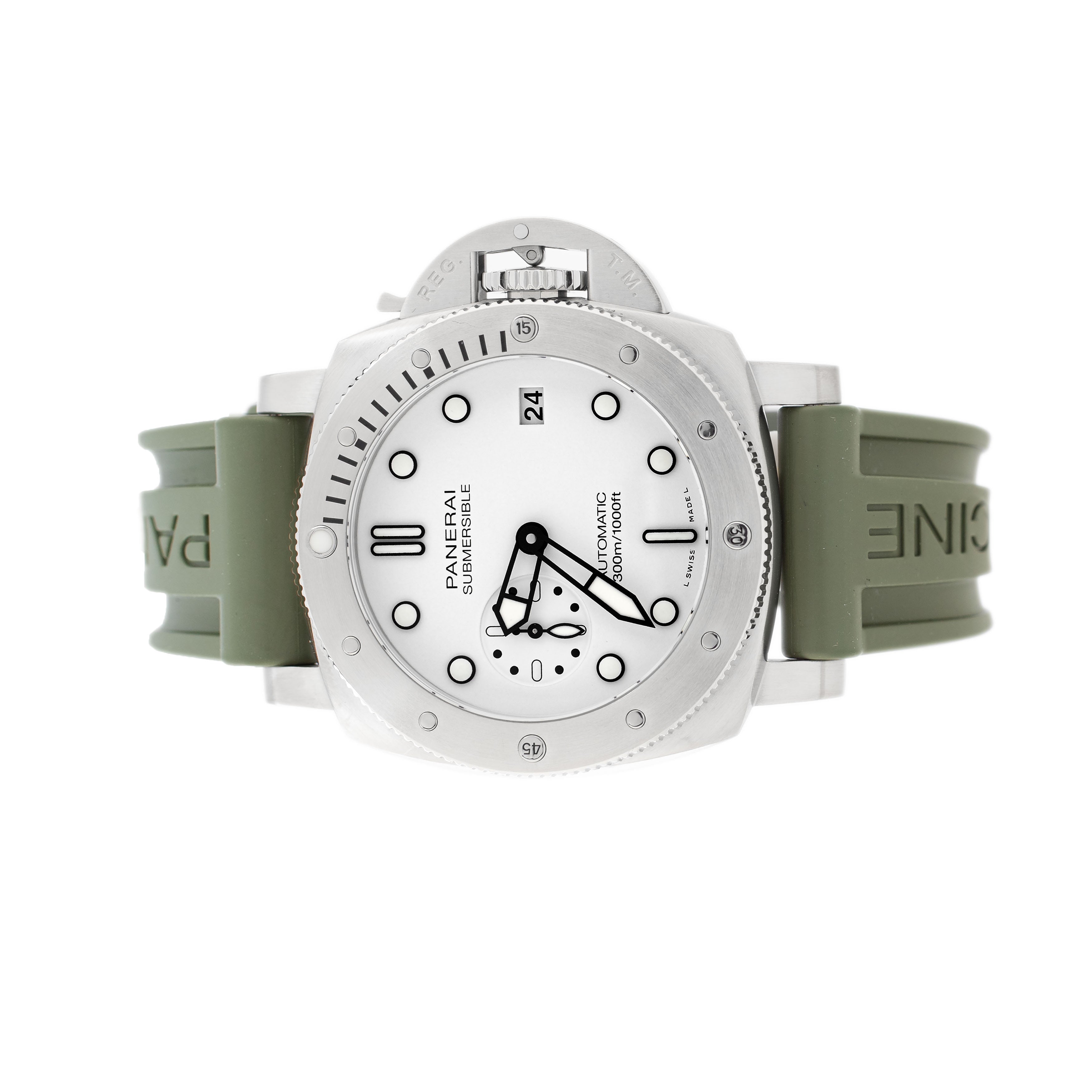 Panerai Submersible Bianco Stainless Steel White Dial 42mm Pam02223 Full Set