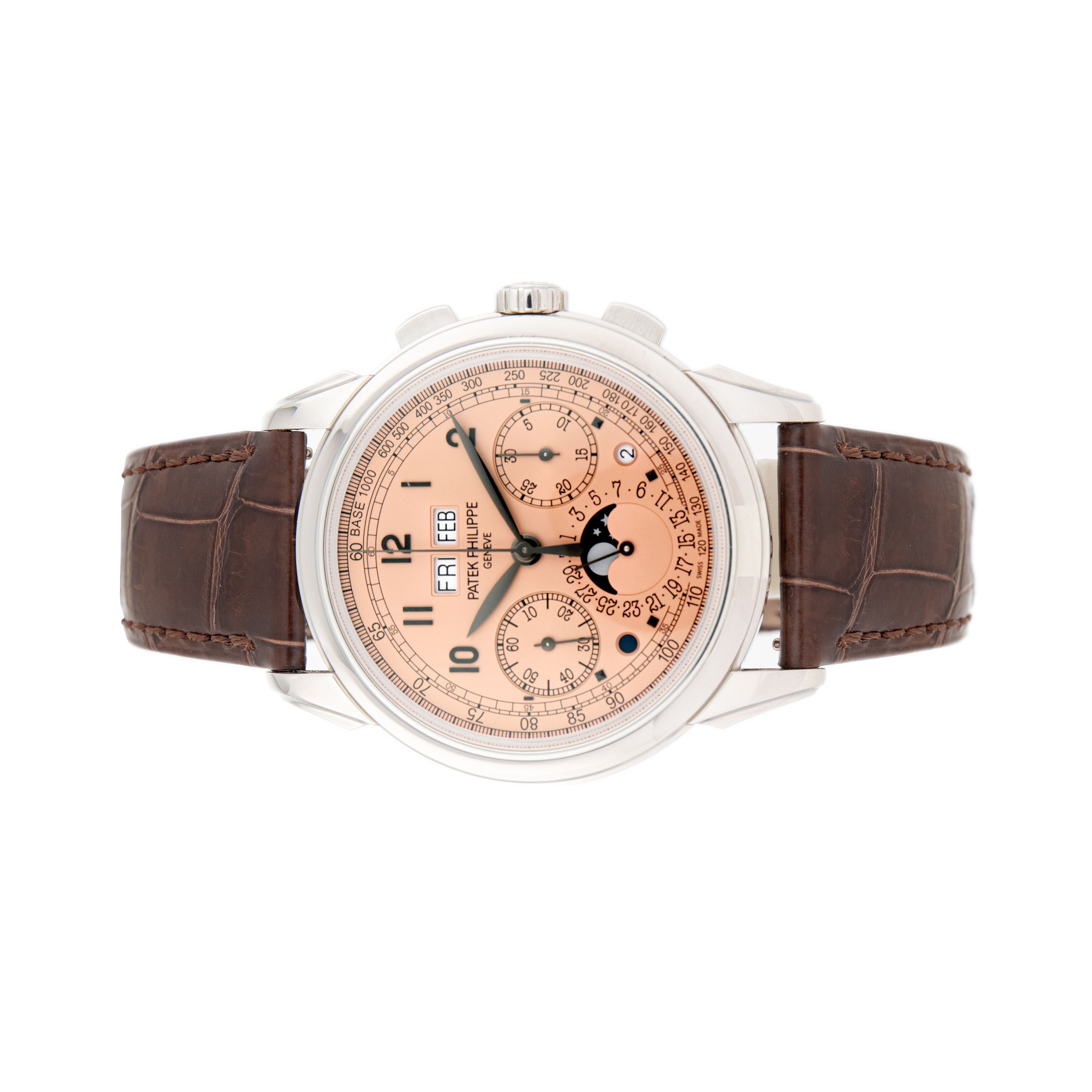 Patek Philippe Grand Complications Chronograph Perpetual Calendar Platinum Salmon Dial 5270P Full Set