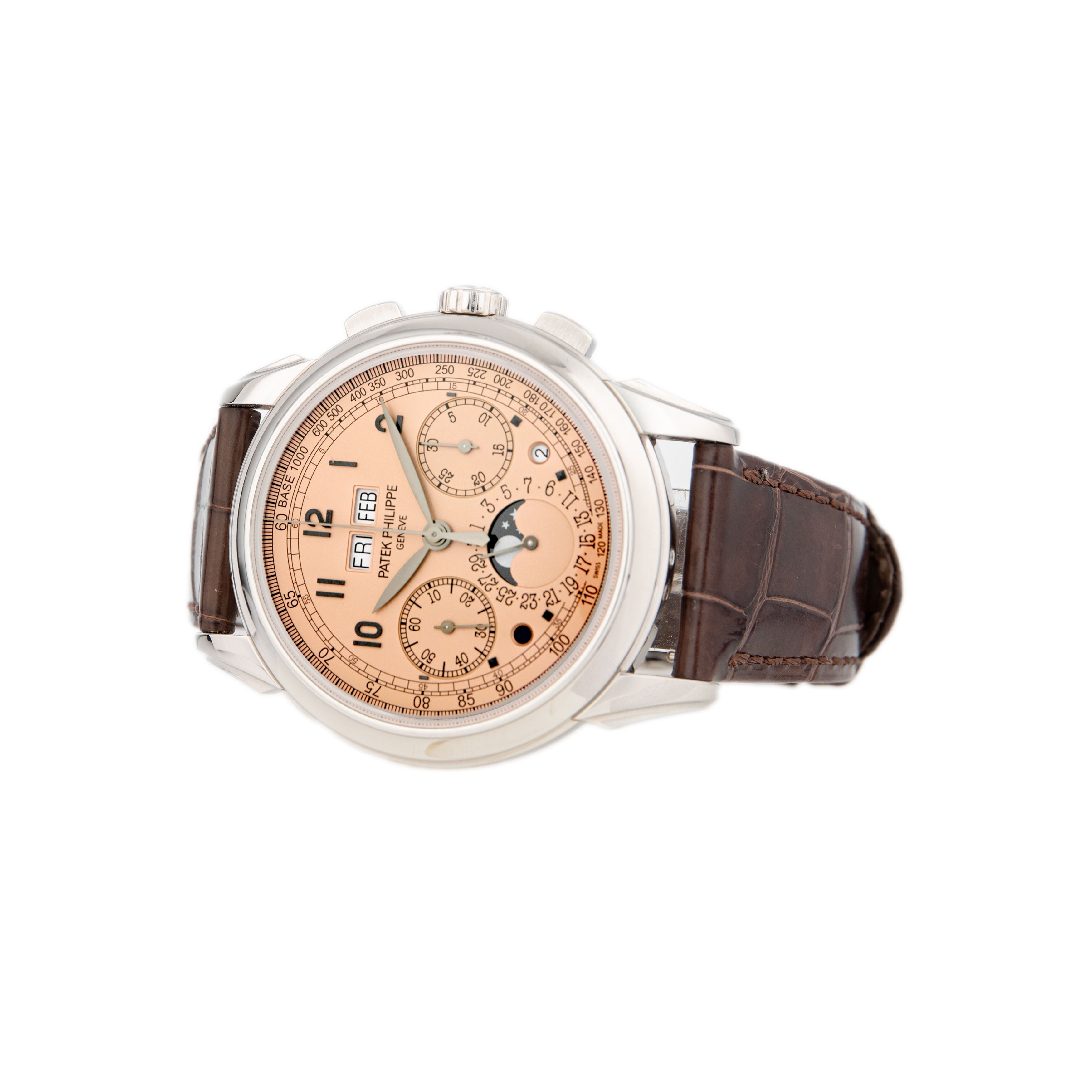 Patek Philippe Grand Complications Chronograph Perpetual Calendar Platinum Salmon Dial 5270P Full Set