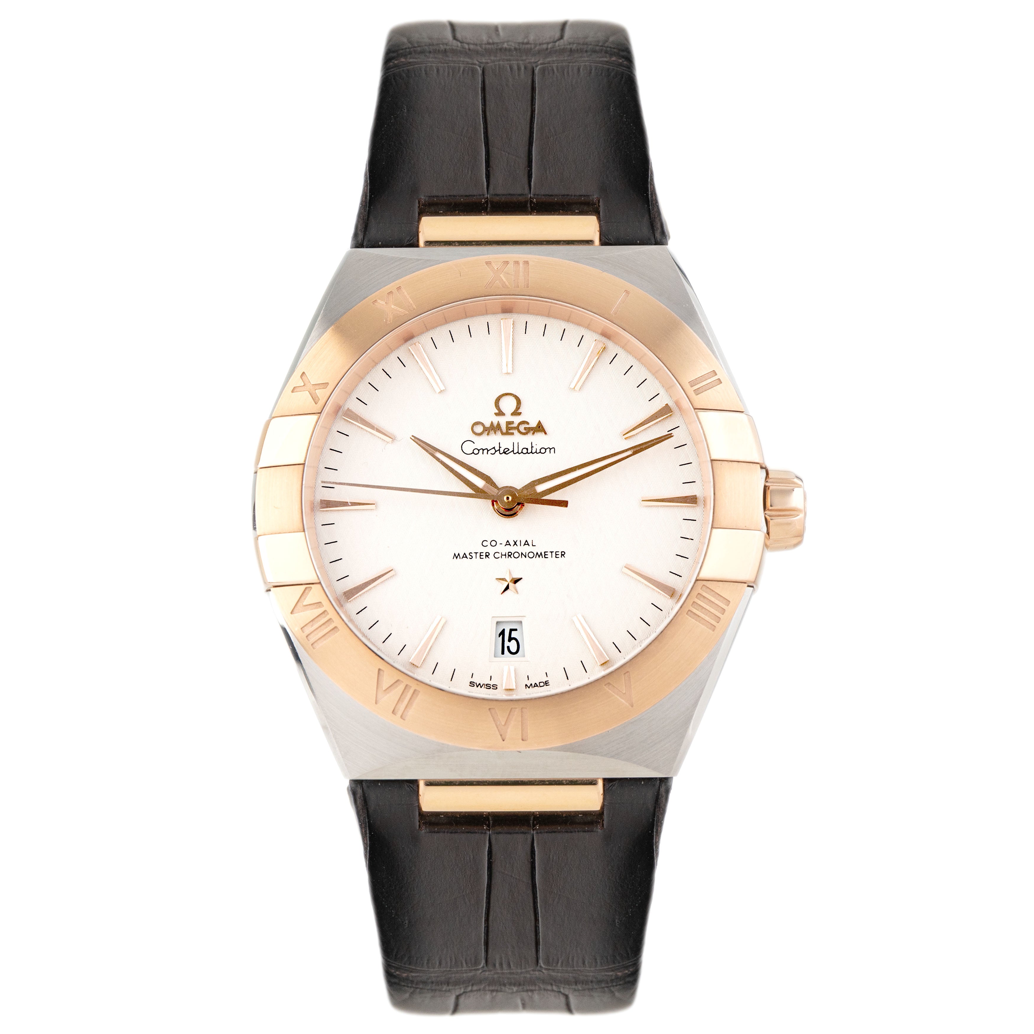 Omega Constellation Stainless Steel & Rose Gold Silver Dial 39mm 131.23.39.20.02.001
