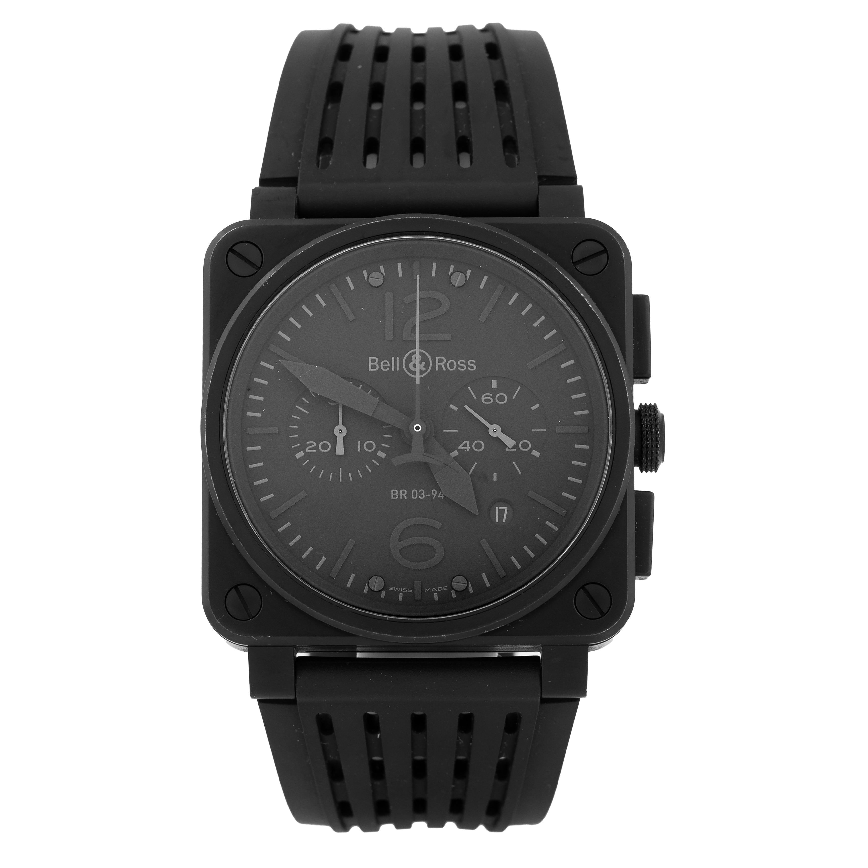 Bell & Ross BR03 Chronograph Stainless Steel Black Dial 42mm BR03-94-S