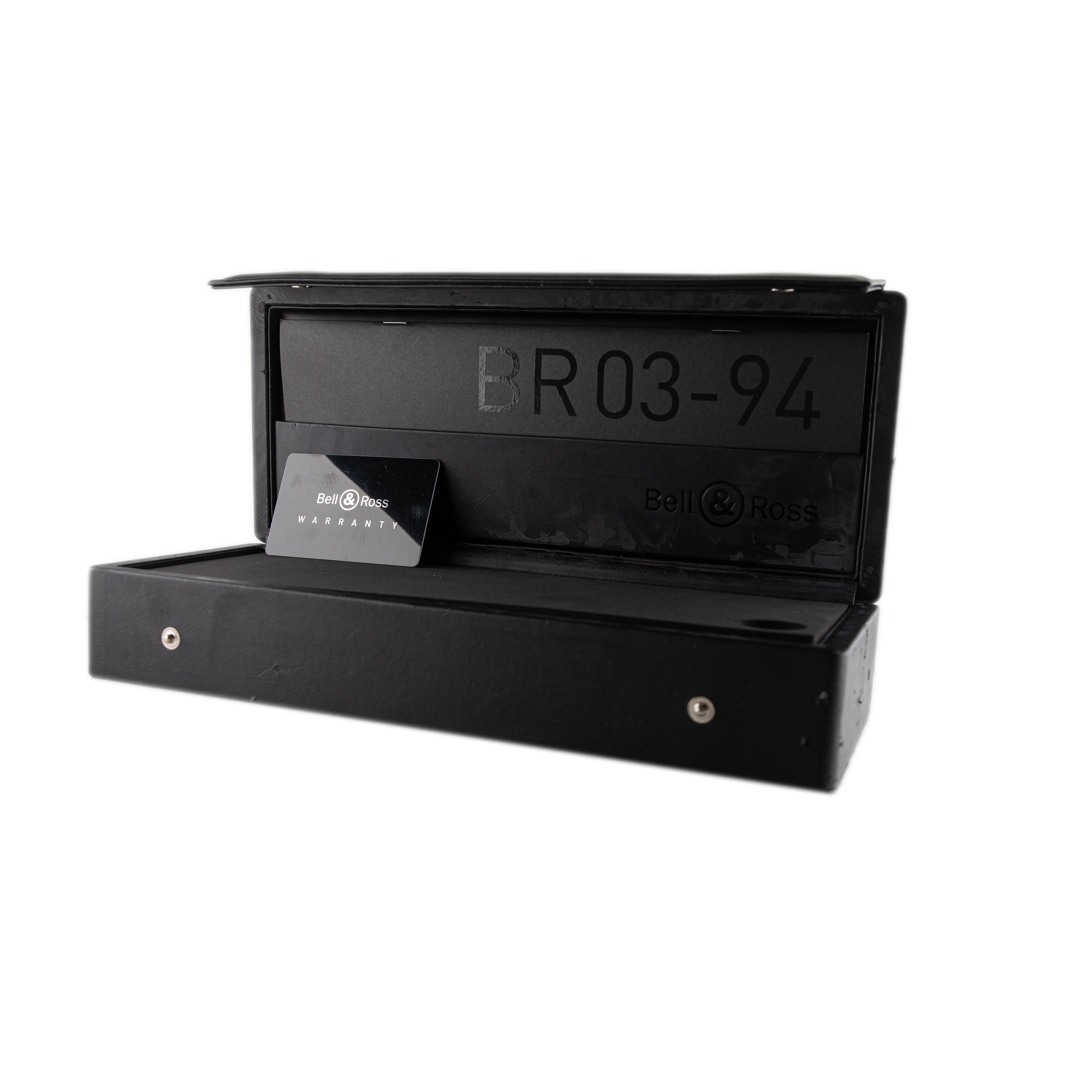 Bell & Ross BR03 Chronograph Stainless Steel Black Dial 42mm BR03-94-S Full Set