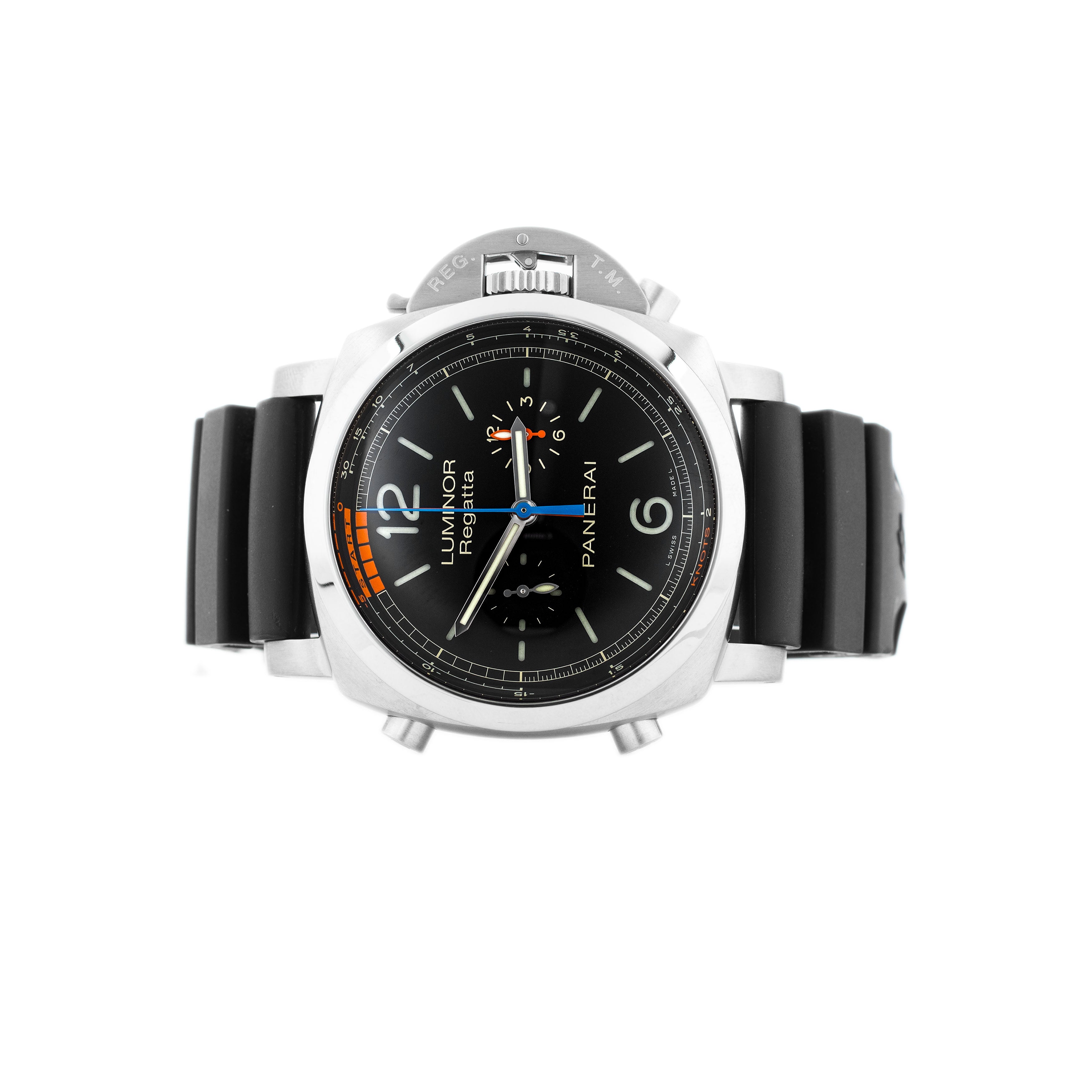 Panerai Luminor 1950 3 Days Chrono Flyback Regatta Titanium Black Dial 47mm Pam00526 Full Set