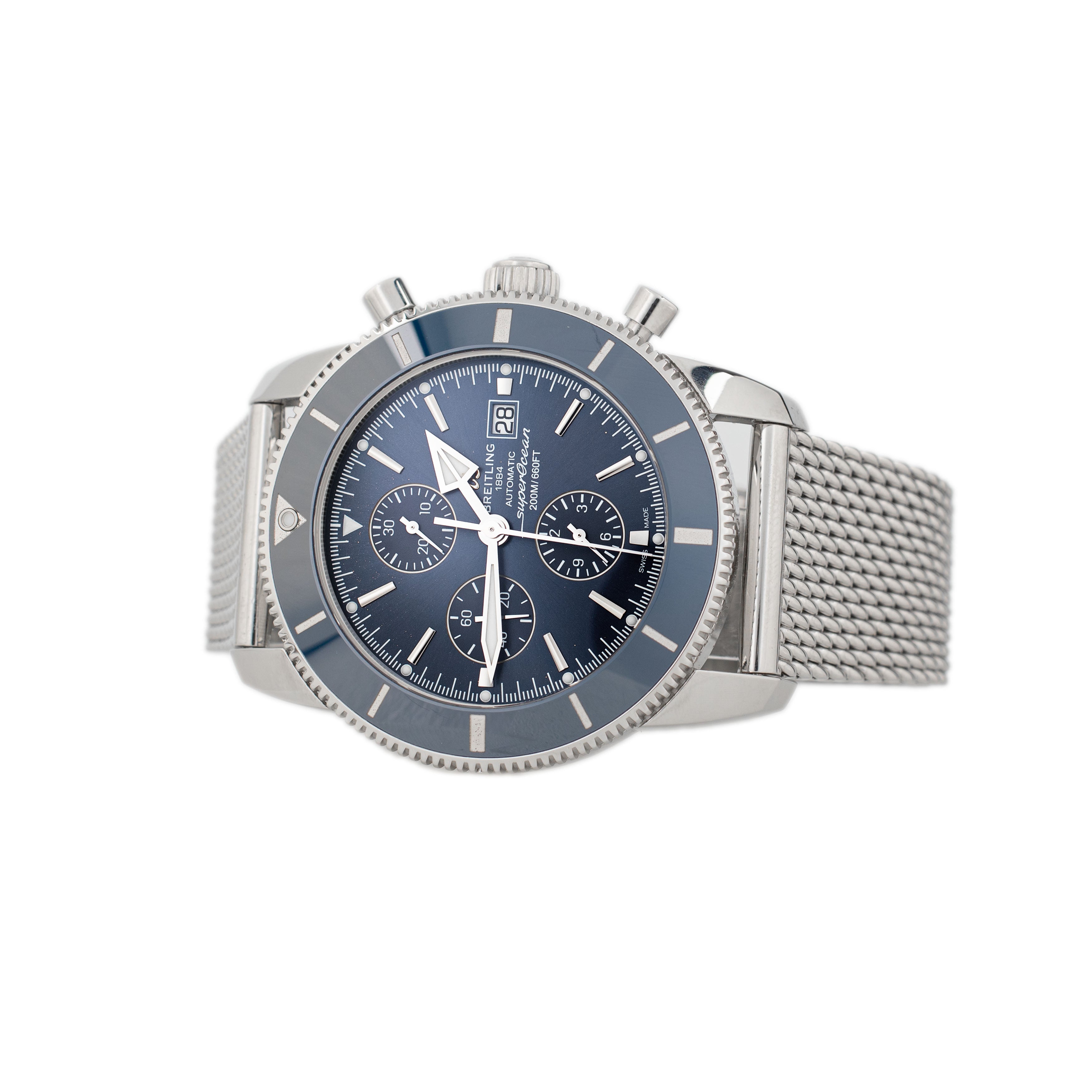 Breitling Superocean Heritage Chronograph Stainless Steel Blue Dial 46mm A13312 Full Set