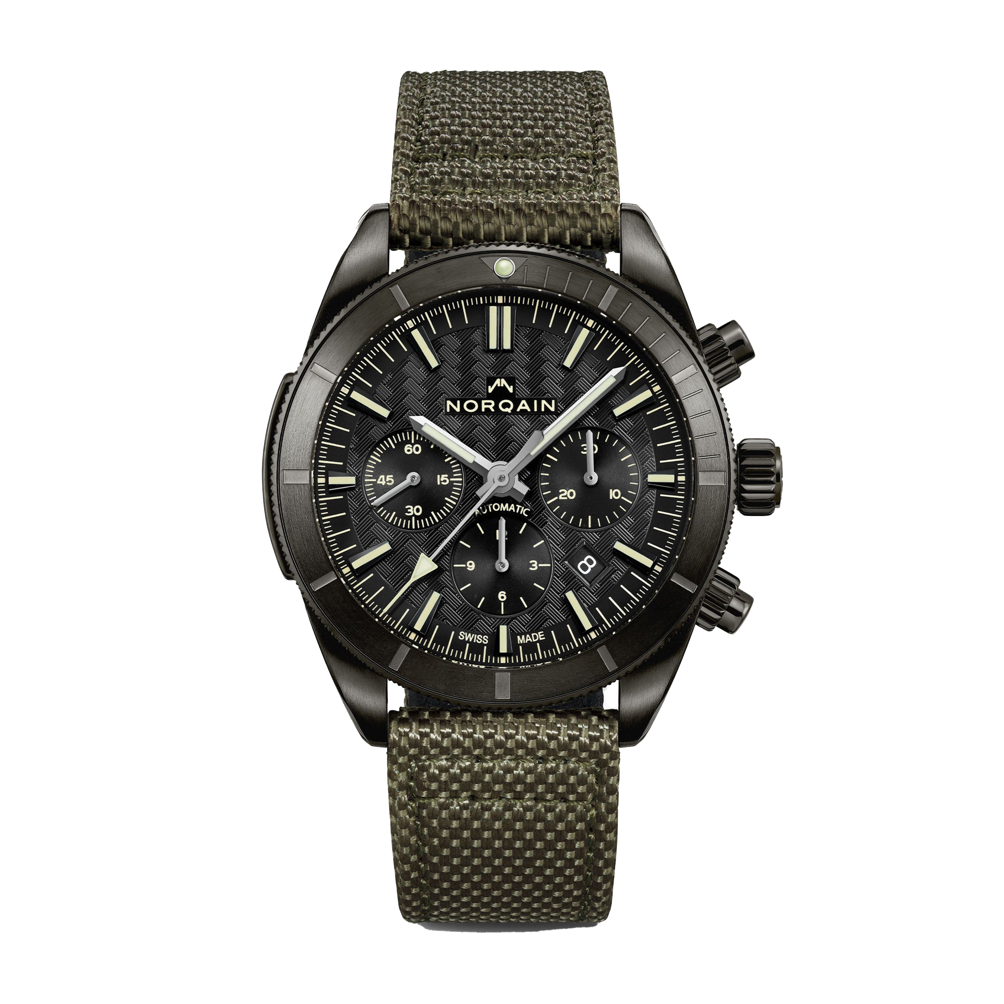 Norqain Adventure Sport Chrono Watch, 44mm Black Dial, N1200.19B01.B01.F03