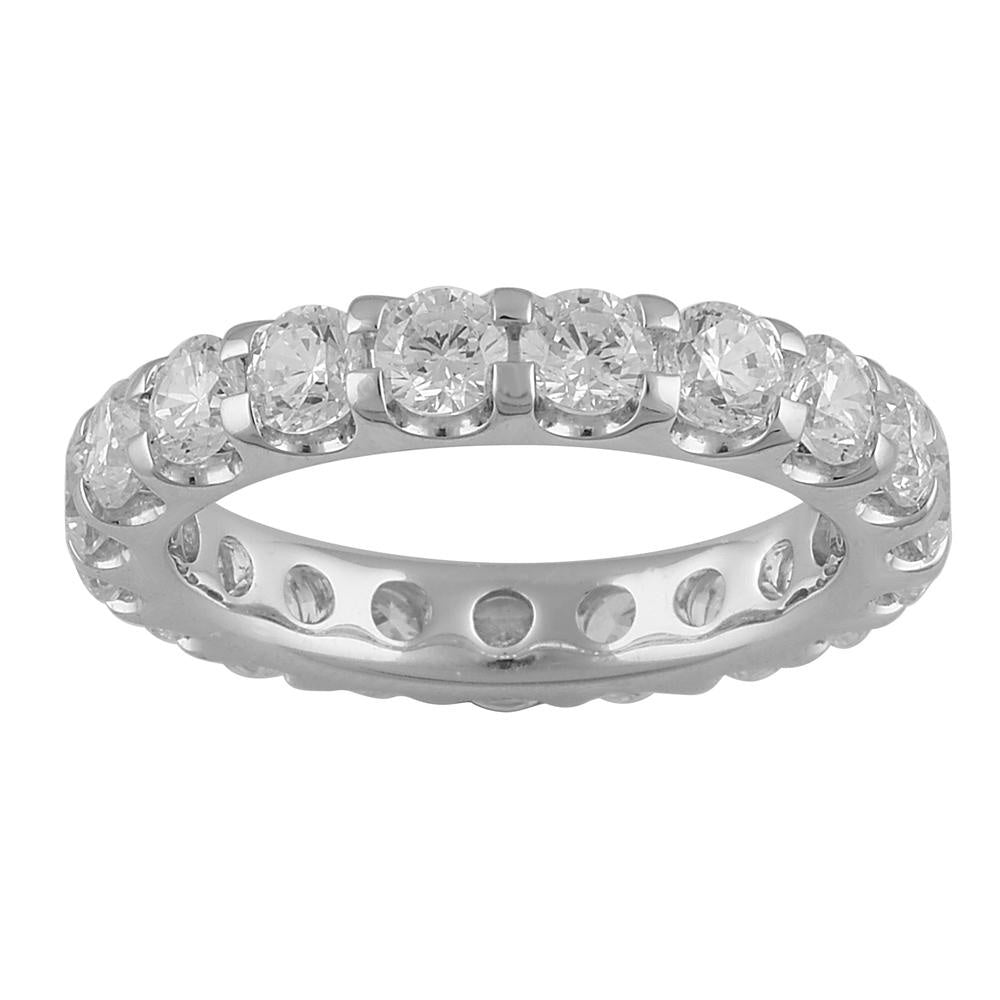 Platinum Lab Grown Round Diamond Eternity Band 4.00ctw