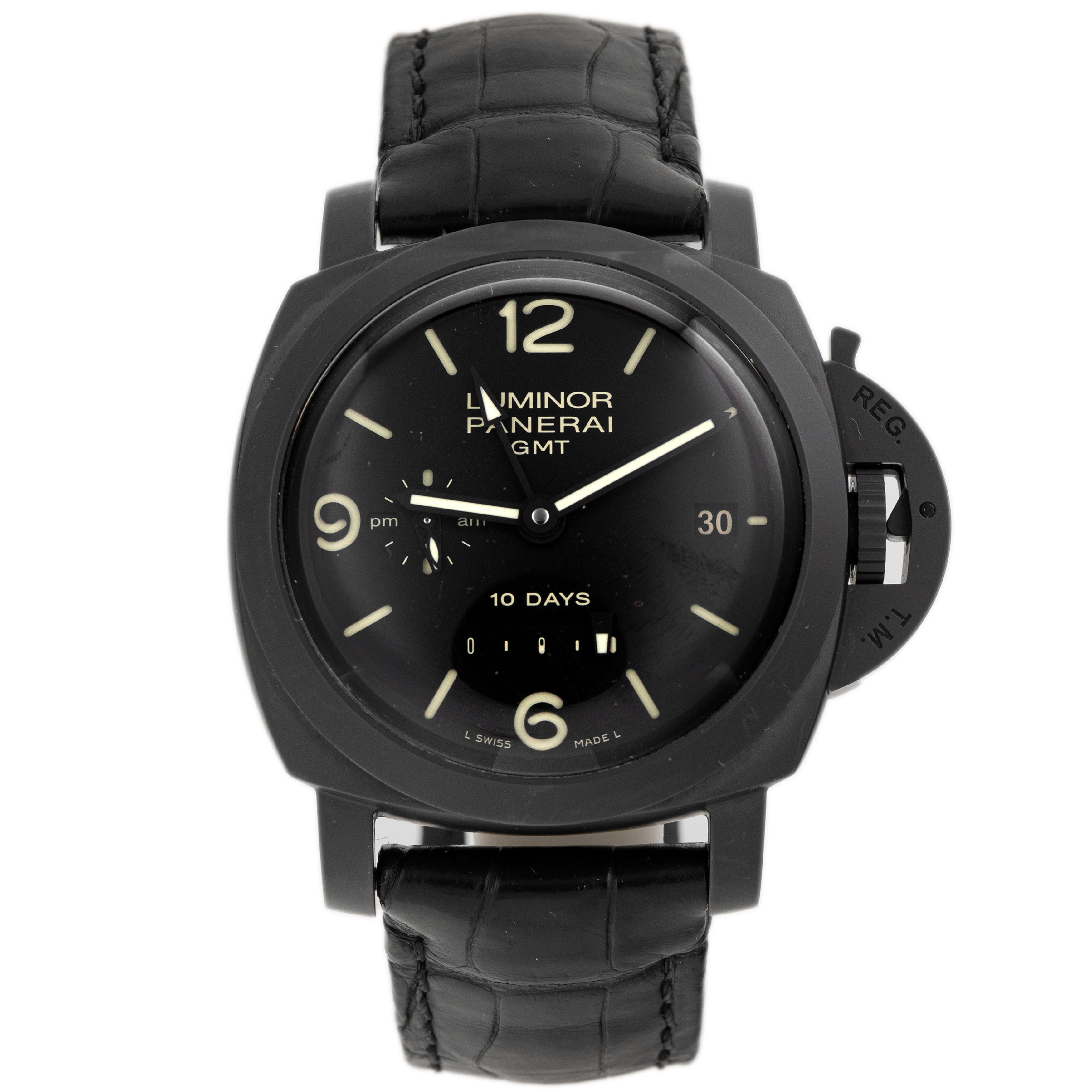 Panerai Luminor 1950 10 Days GMT Ceramic Black Dial 44mm Pam00335