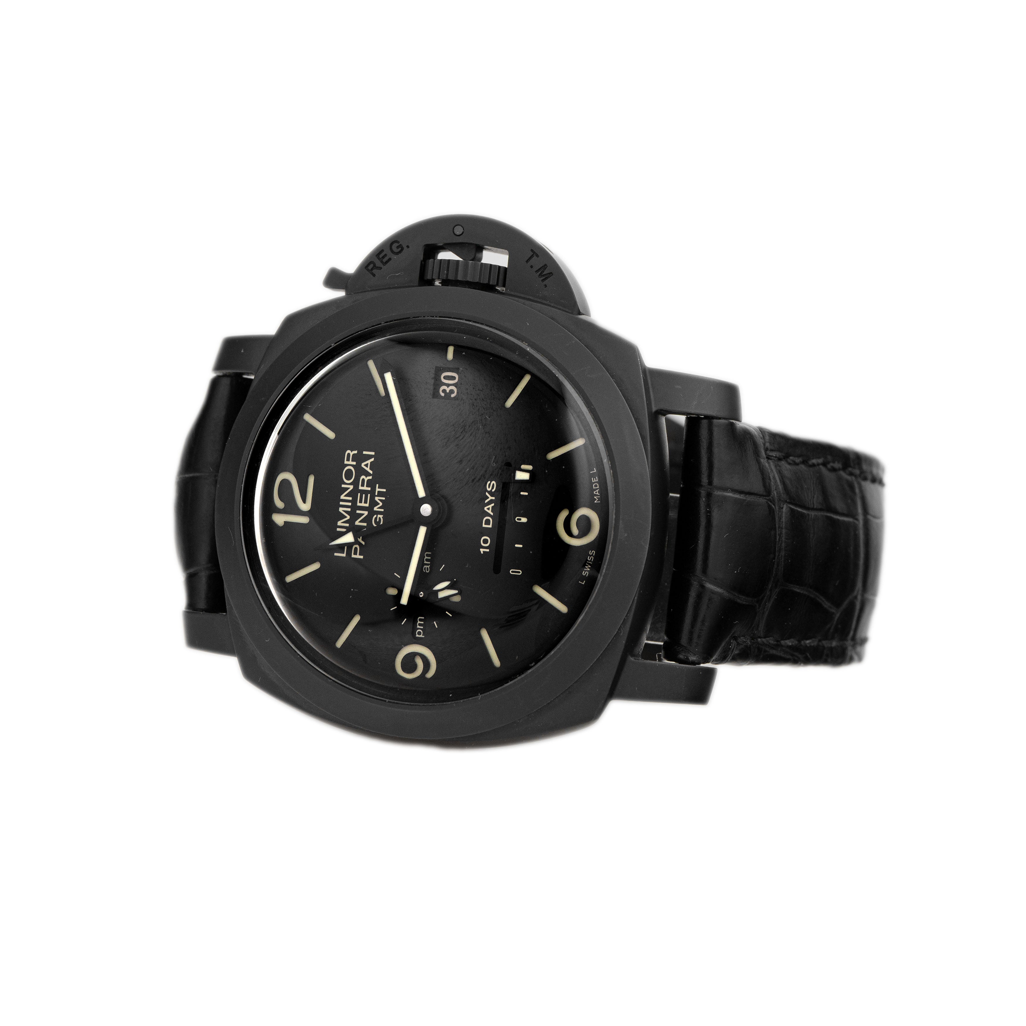 Panerai Luminor 1950 10 Days GMT Ceramic Black Dial 44mm Pam00335