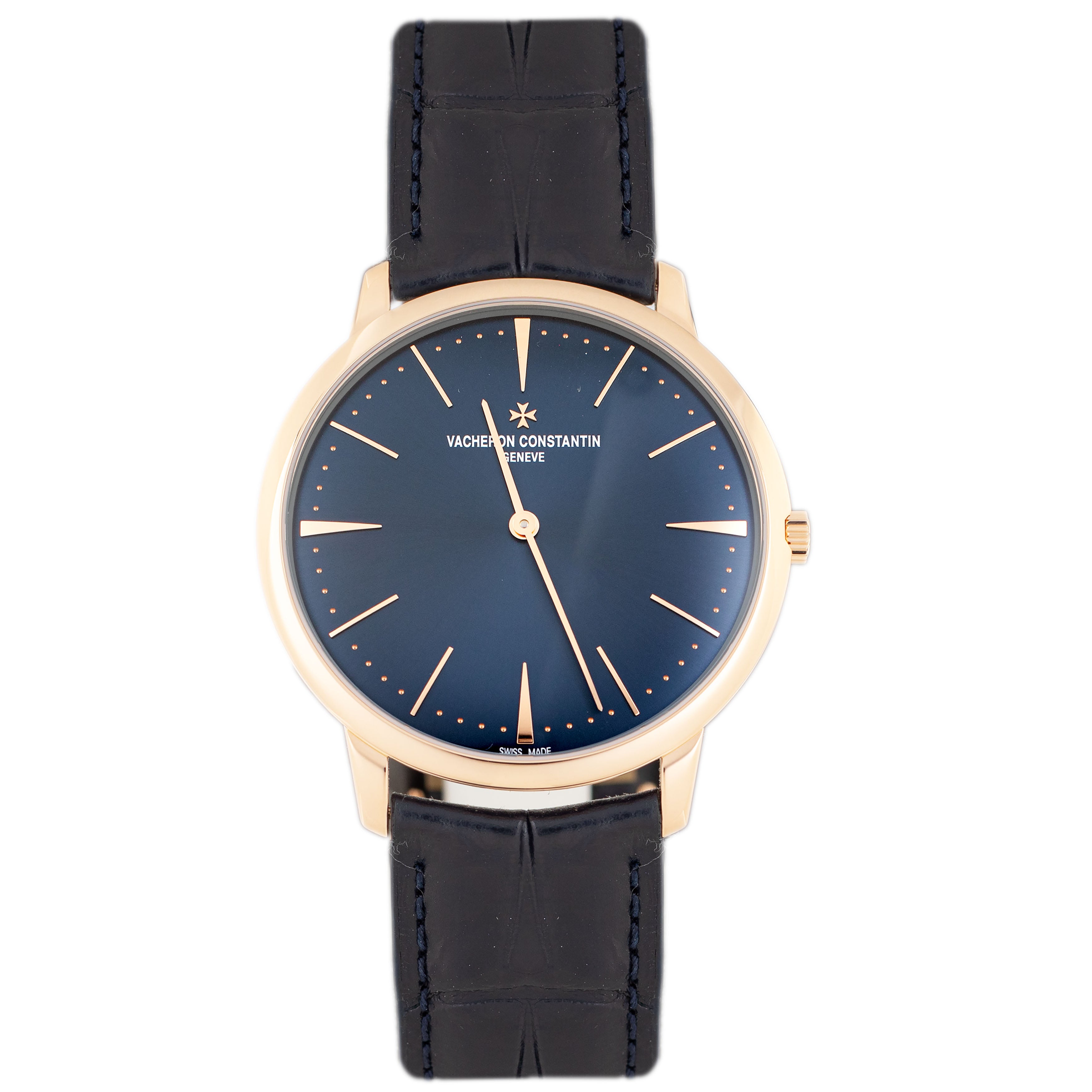 Vacheron Constantin Patrimony Manual Rose Gold Blue Dial 40mm 81180/000R-B518 Full Set
