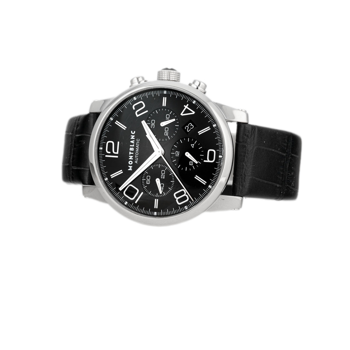 Montblanc Timewalker Stainless Steel Black Dial 43mm 7141