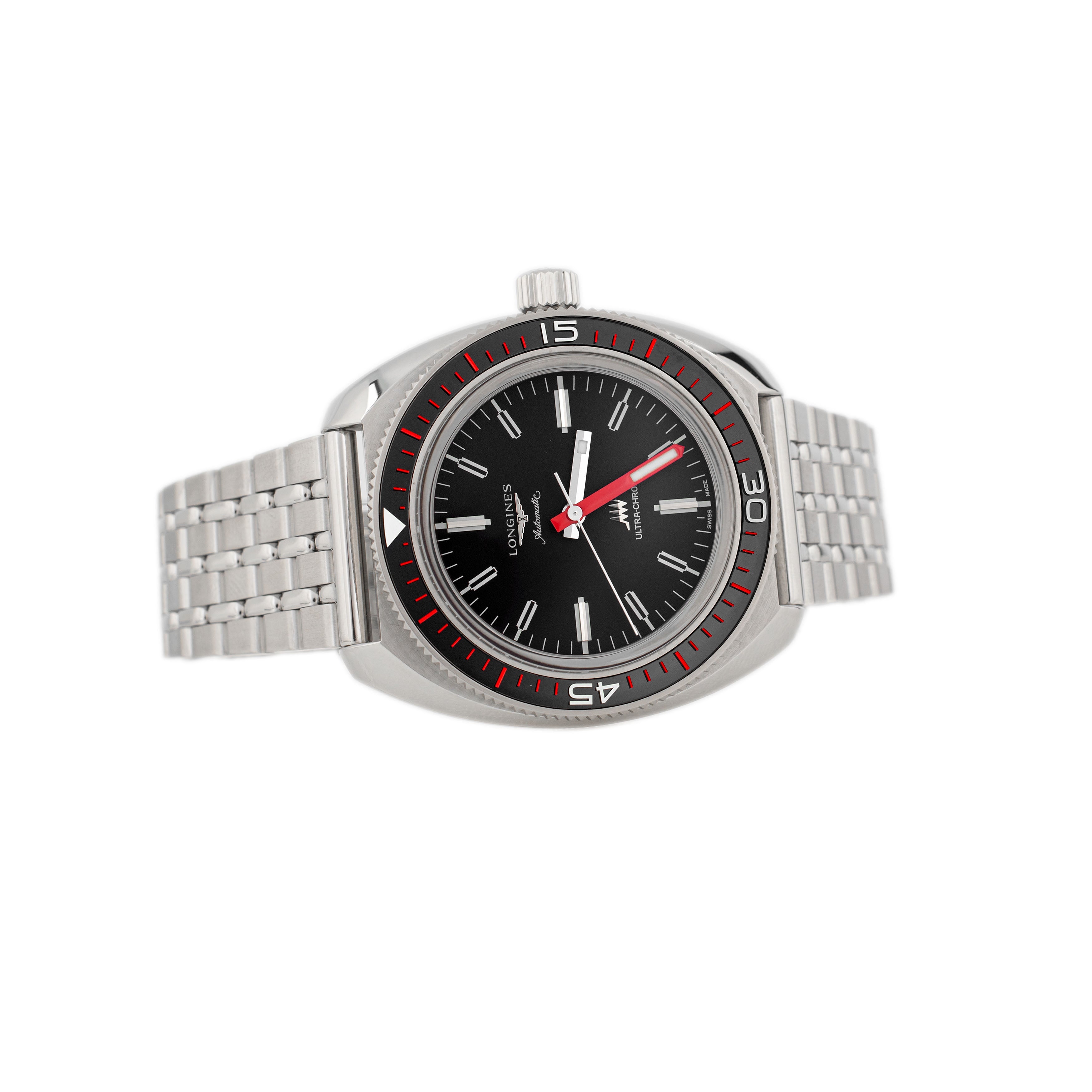 Longines Heritage Ultra-Chron Stainless Steel Black Dial 43mm L2.836.4.52.6